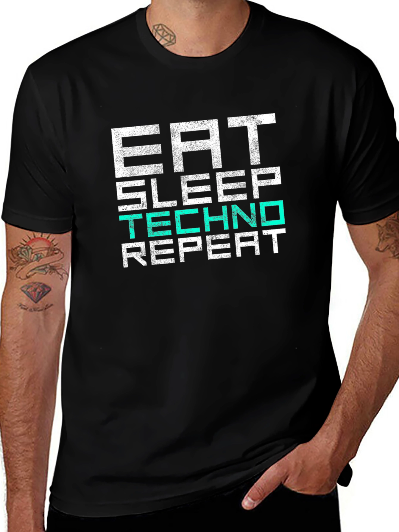 Eat Sleep Techno Repeat T-Shirt