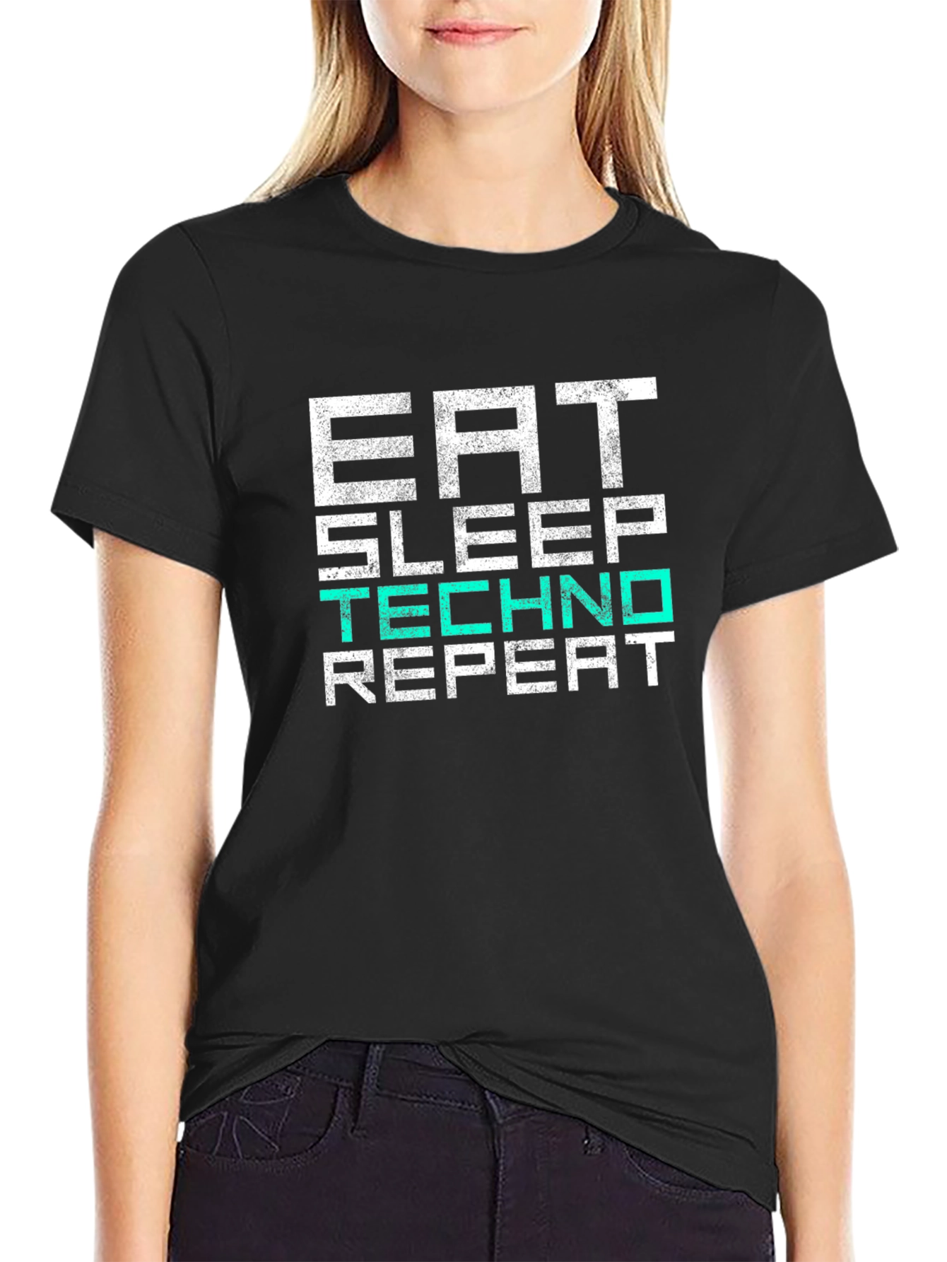 Eat Sleep Techno Repeat T-Shirt