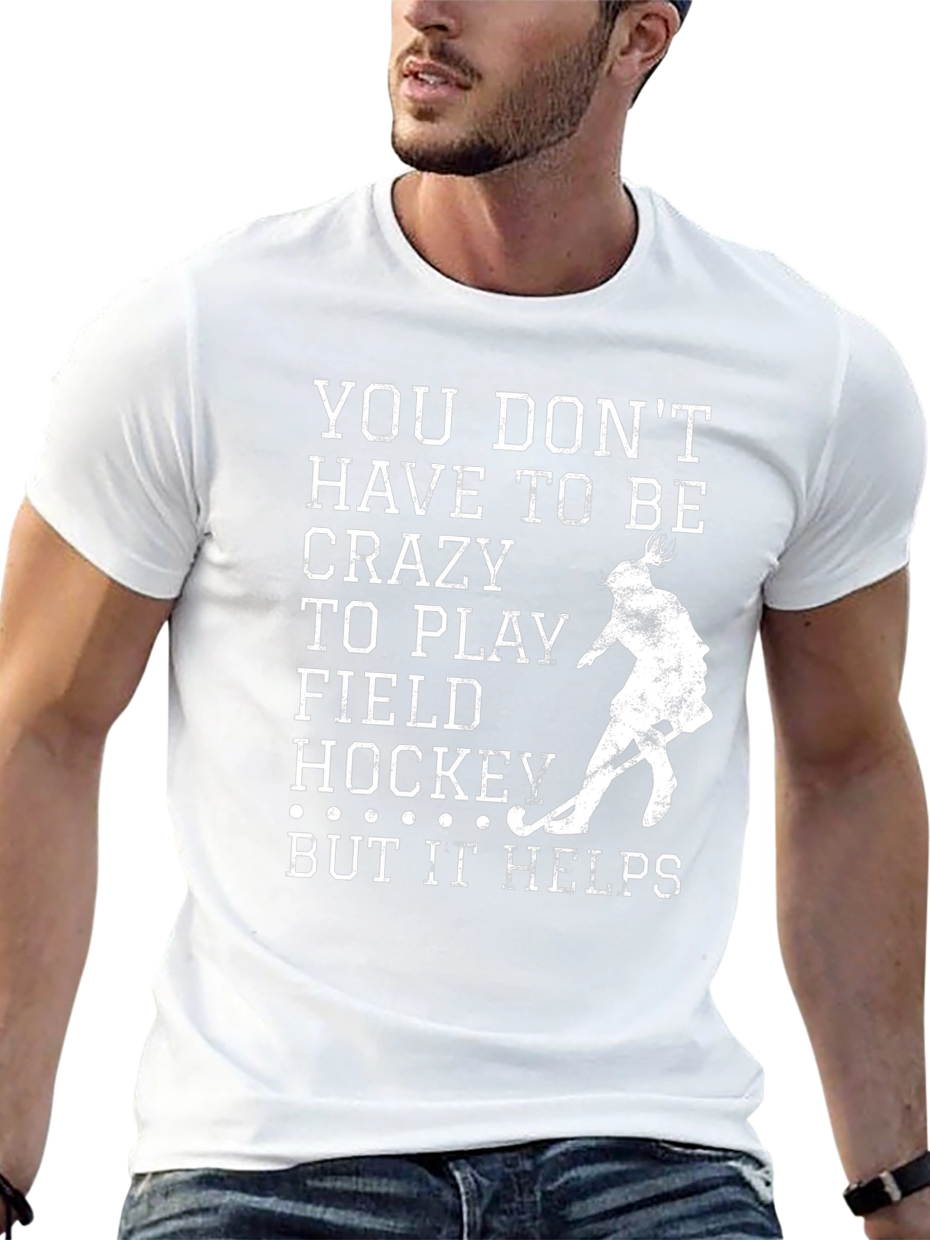 Crazy Field Hockey Black T-Shirt