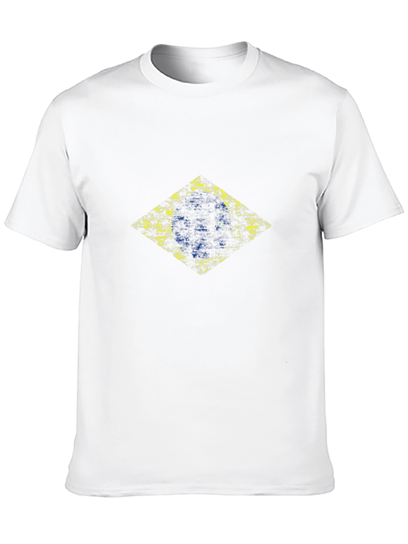 Distressed Brazil Flag Graphic Tee - Mens Black T-Shirt