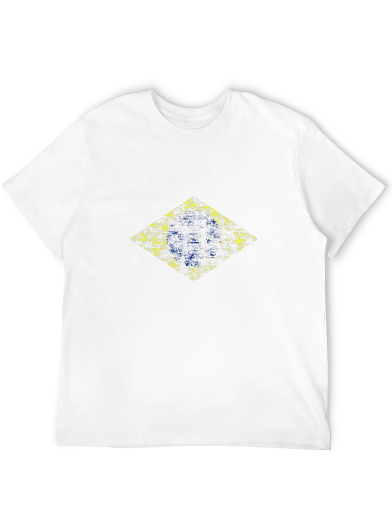 Distressed Brazil Flag Graphic Tee - Mens Black T-Shirt