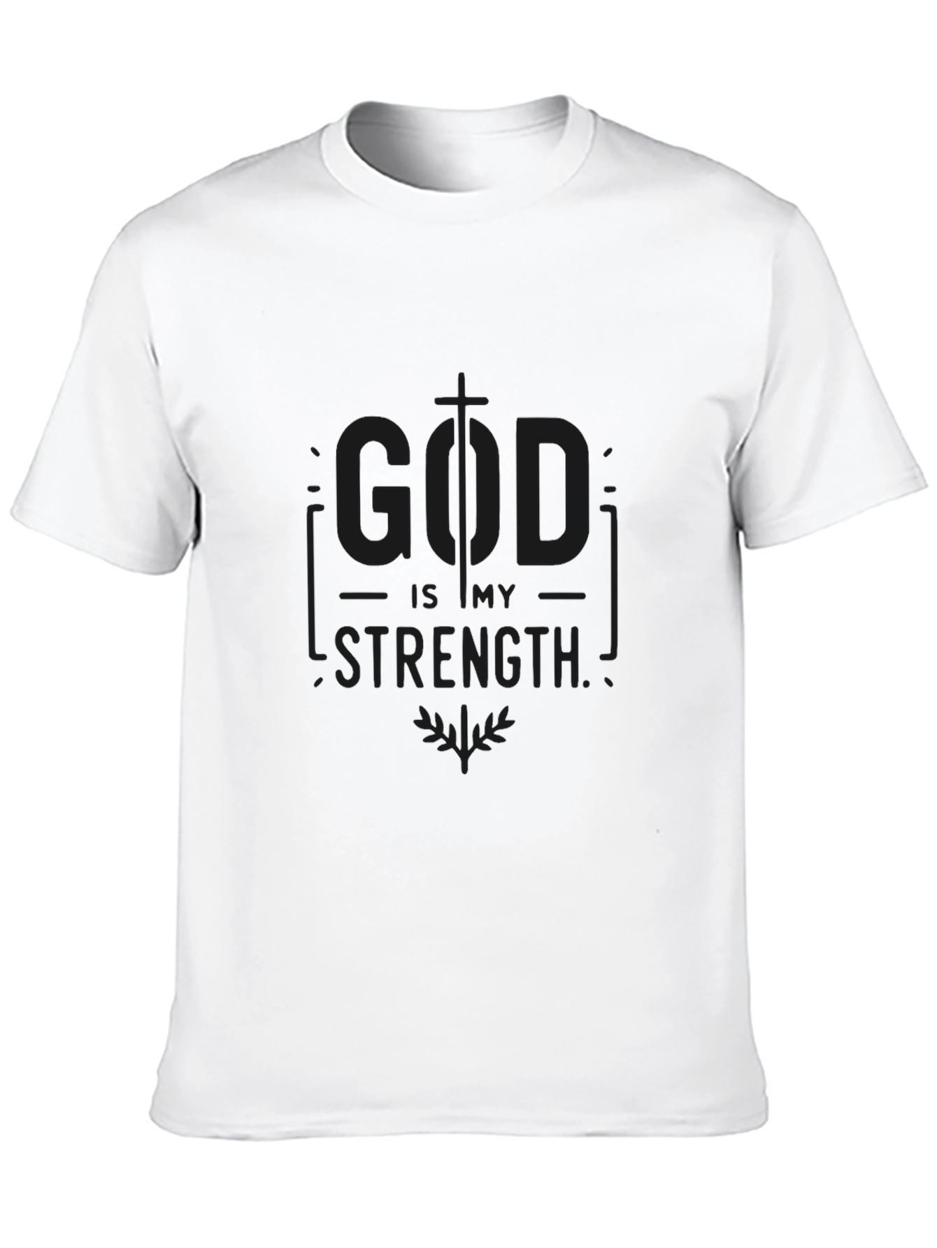 God Is My Strength Black T-Shirt