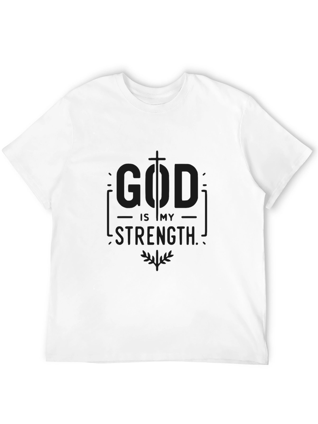 God Is My Strength Black T-Shirt
