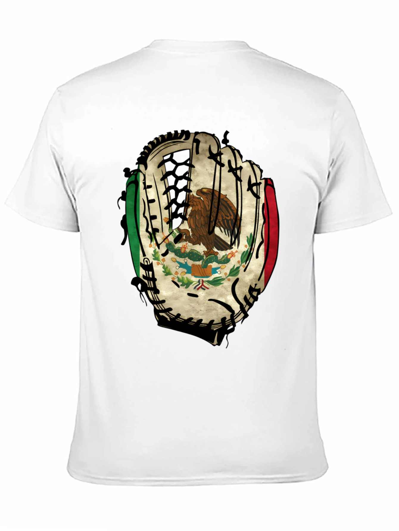 Mexico Baseball Glove T-Shirt - Mens Black Tee