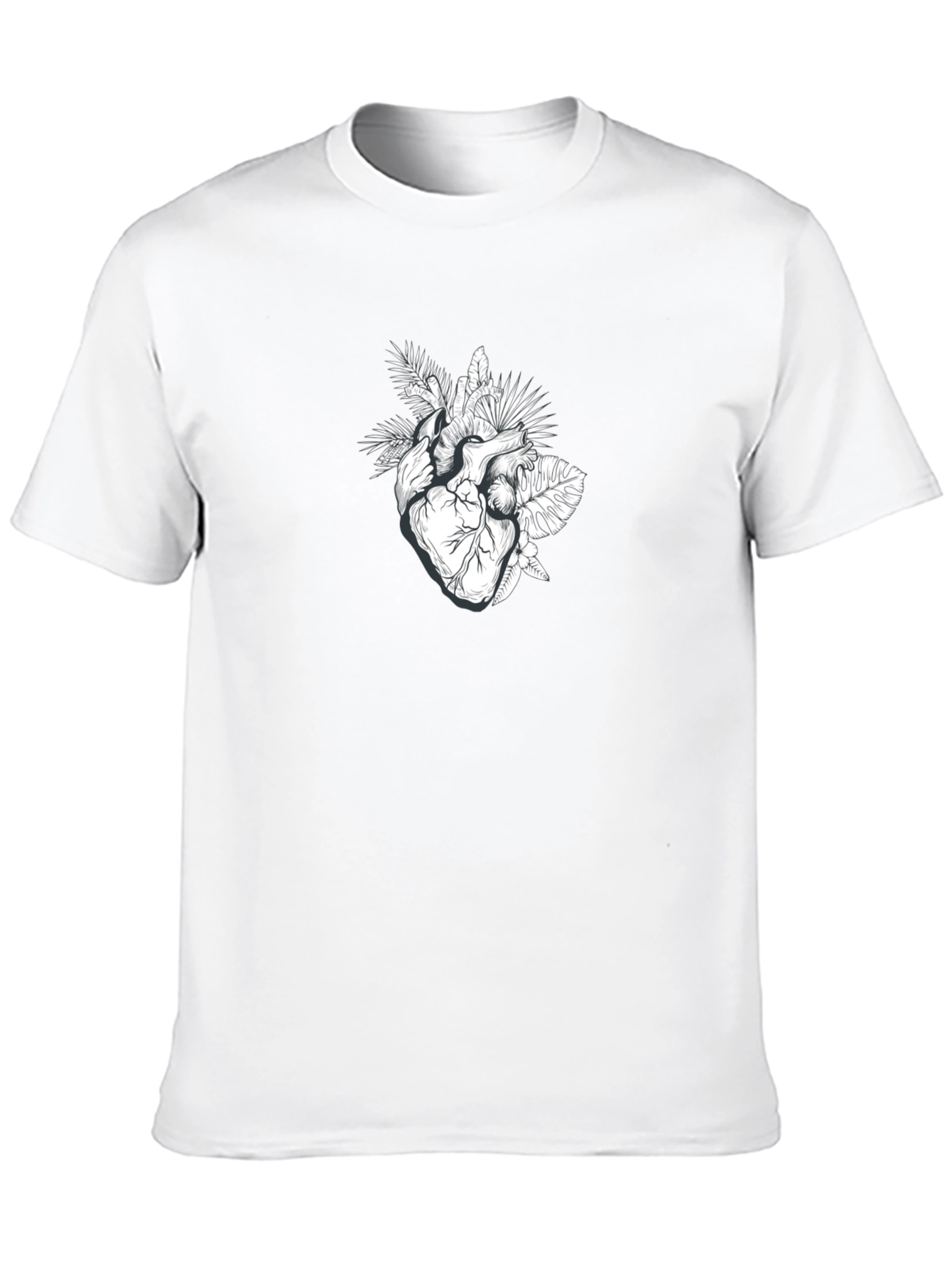 Botanical Heart Graphic Tee - Black