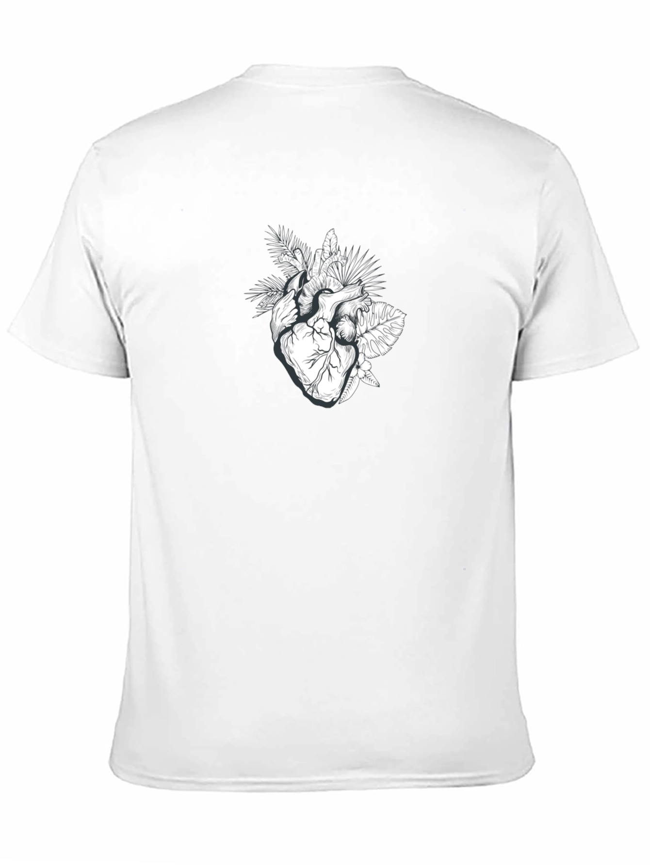 Botanical Heart Graphic Tee - Black