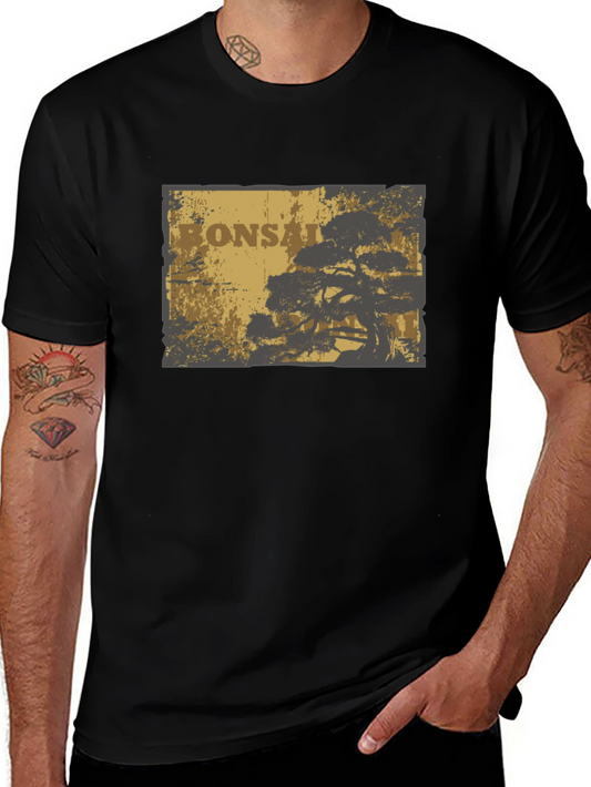Bonsai Tree Graphic T-Shirt - Casual Style