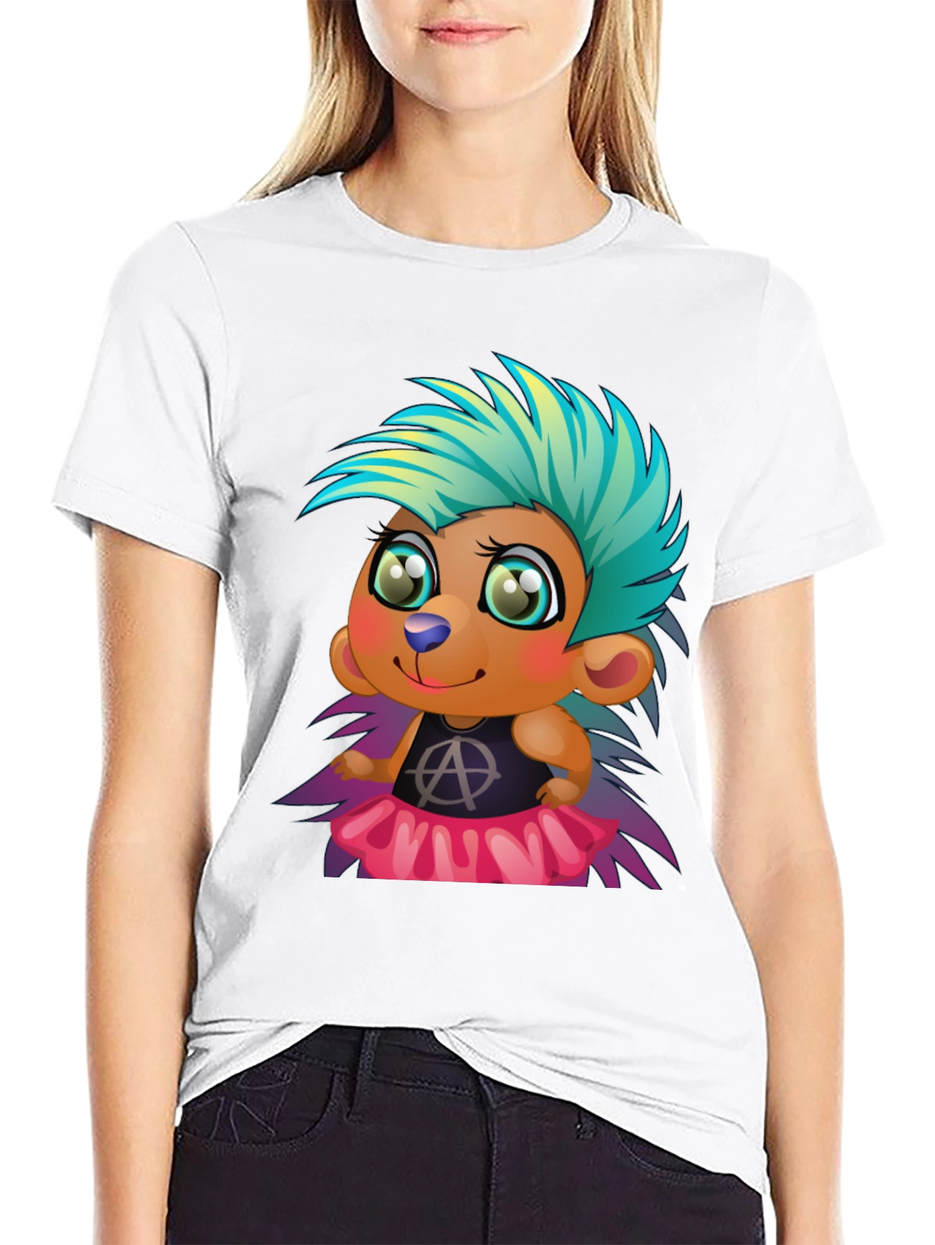 Punk Hedgehog Graphic Tee