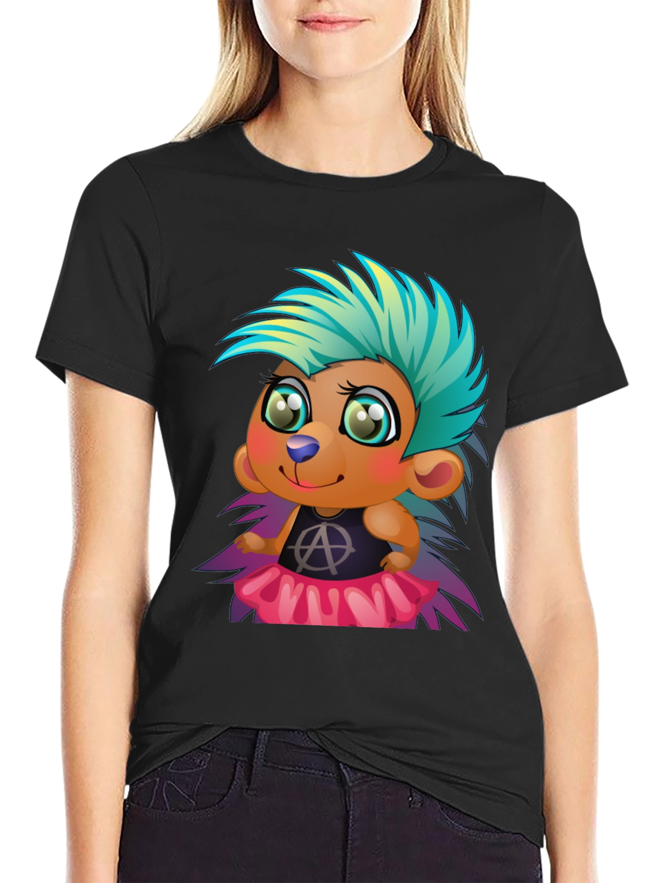 Punk Hedgehog Graphic Tee