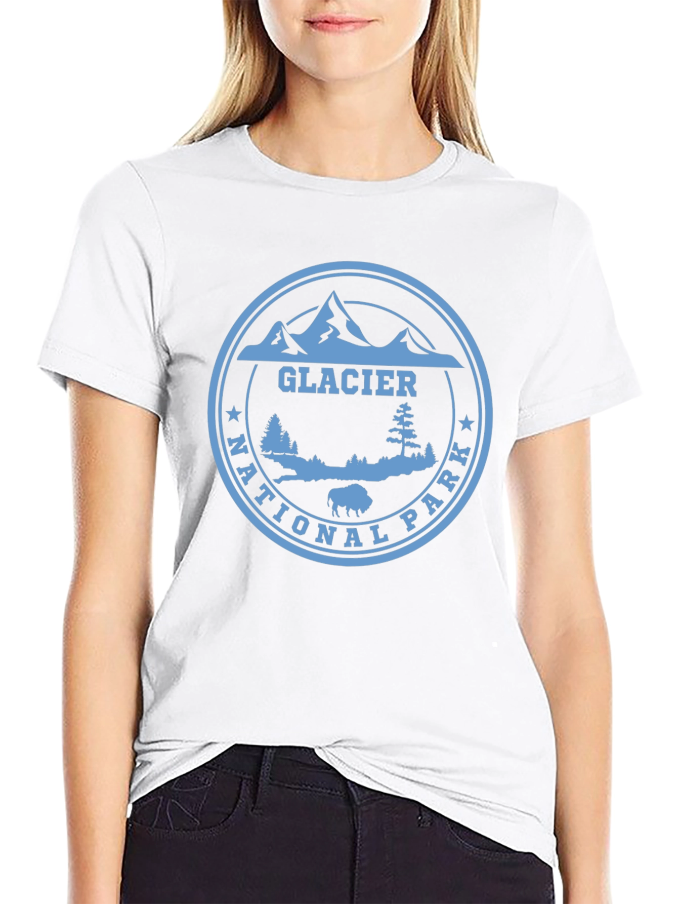 Glacier National Park Graphic Tee - Black