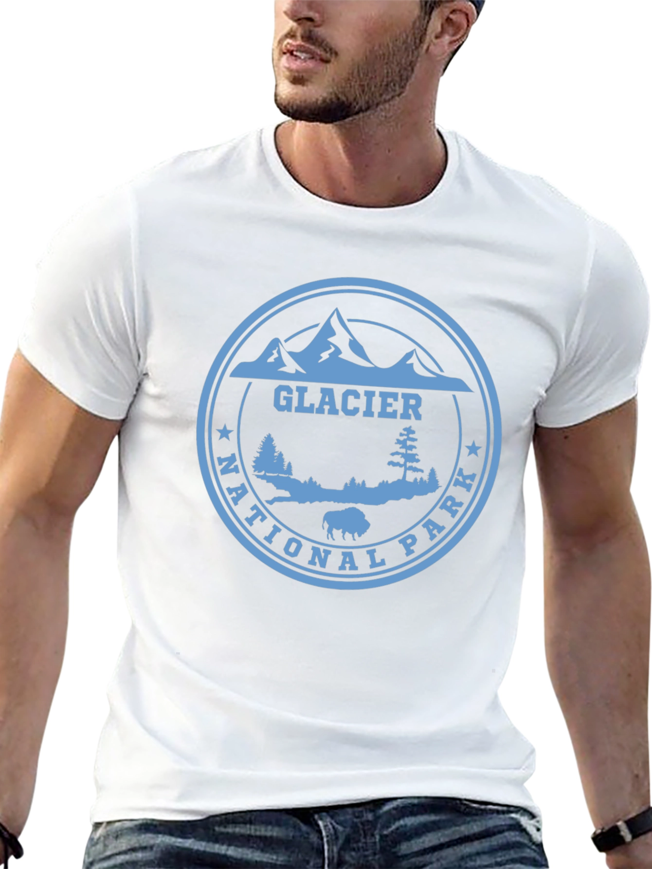 Glacier National Park Graphic Tee - Black
