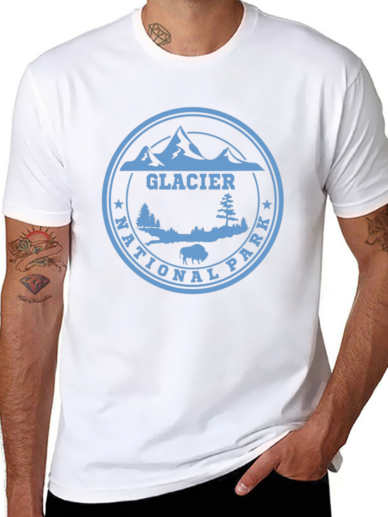 Glacier National Park Graphic Tee - Black