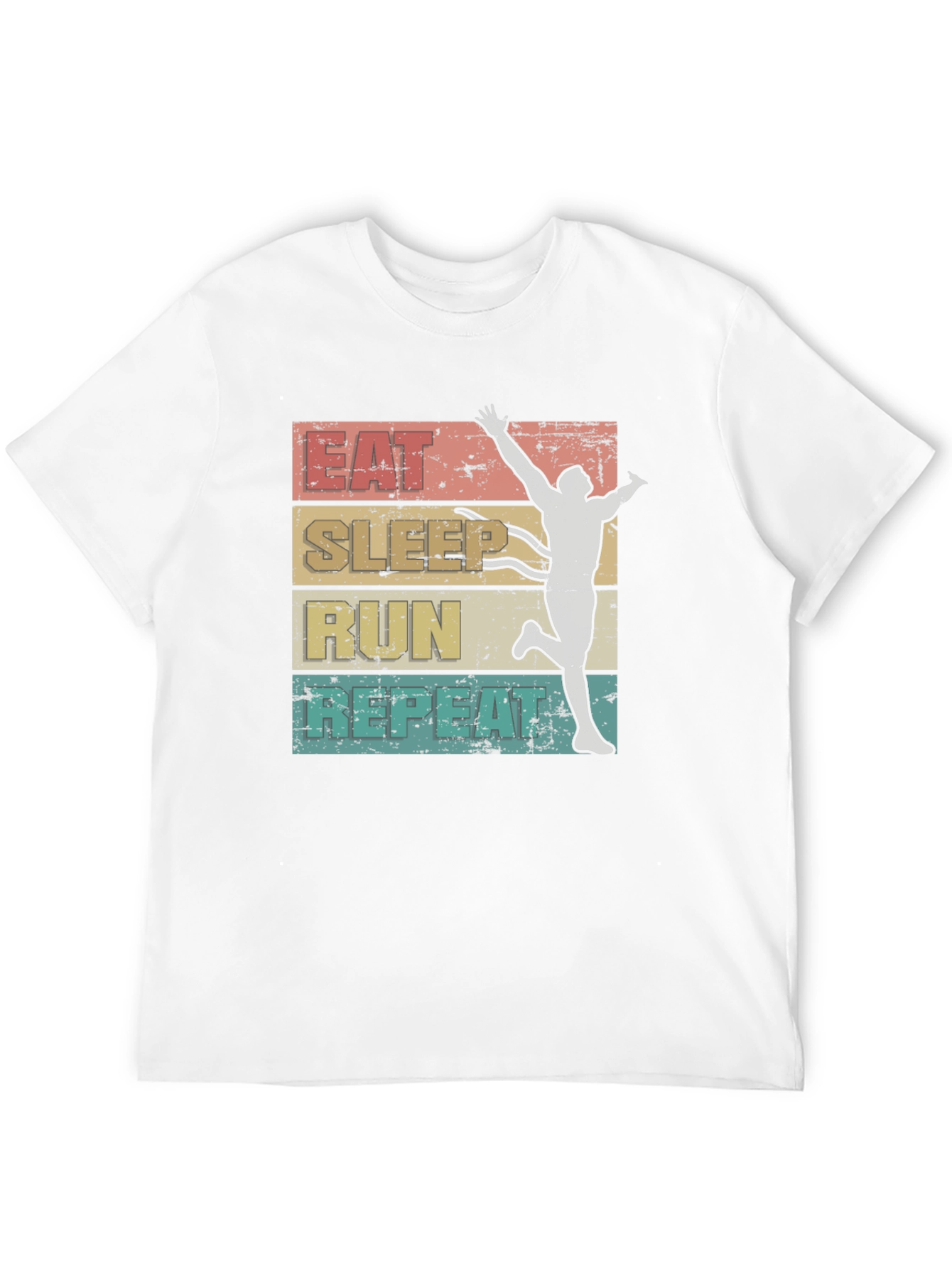 Eat Sleep Run Repeat Retro Graphic Tee