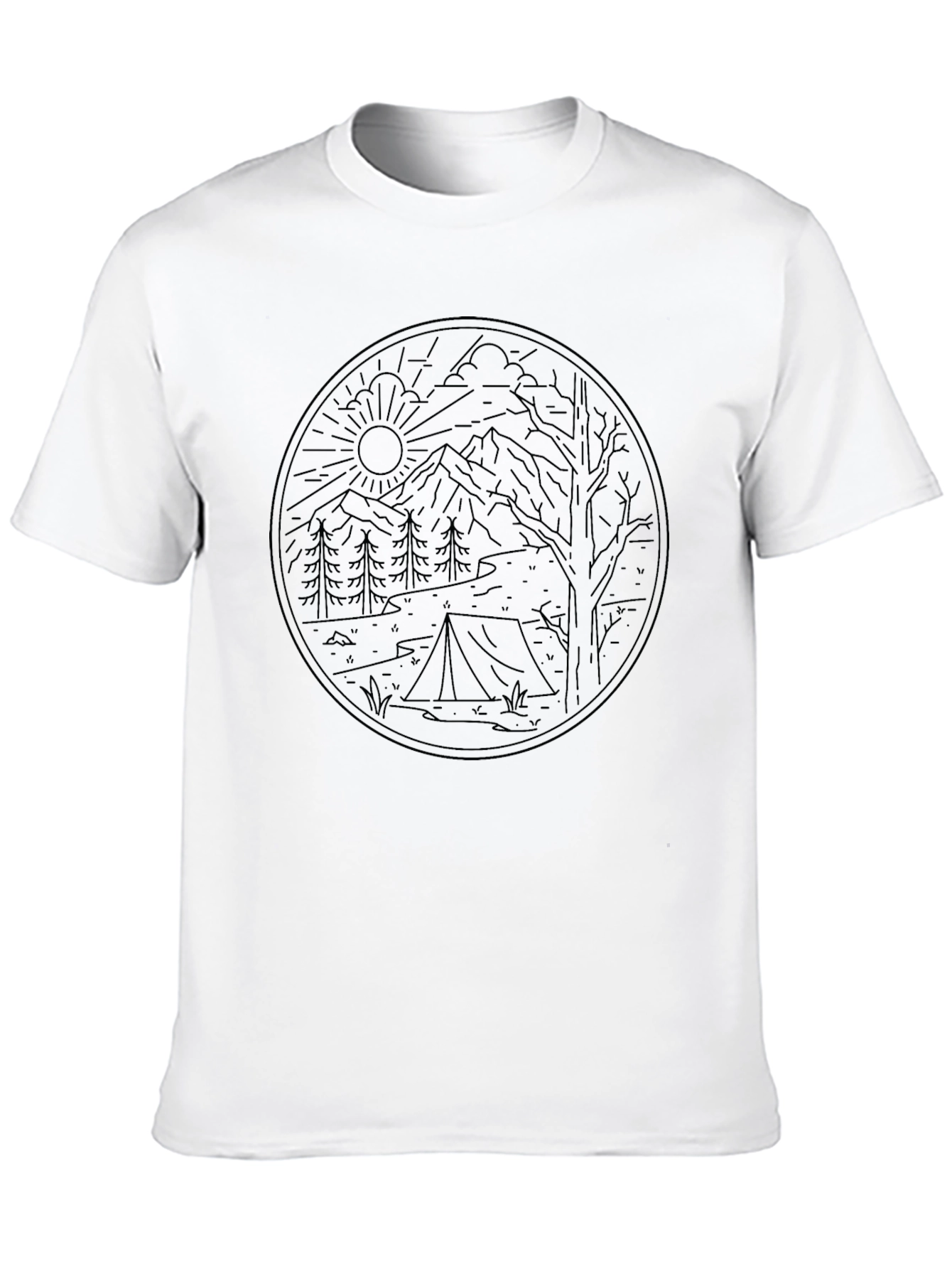 Outdoor Adventure Graphic Tee - Camping Design