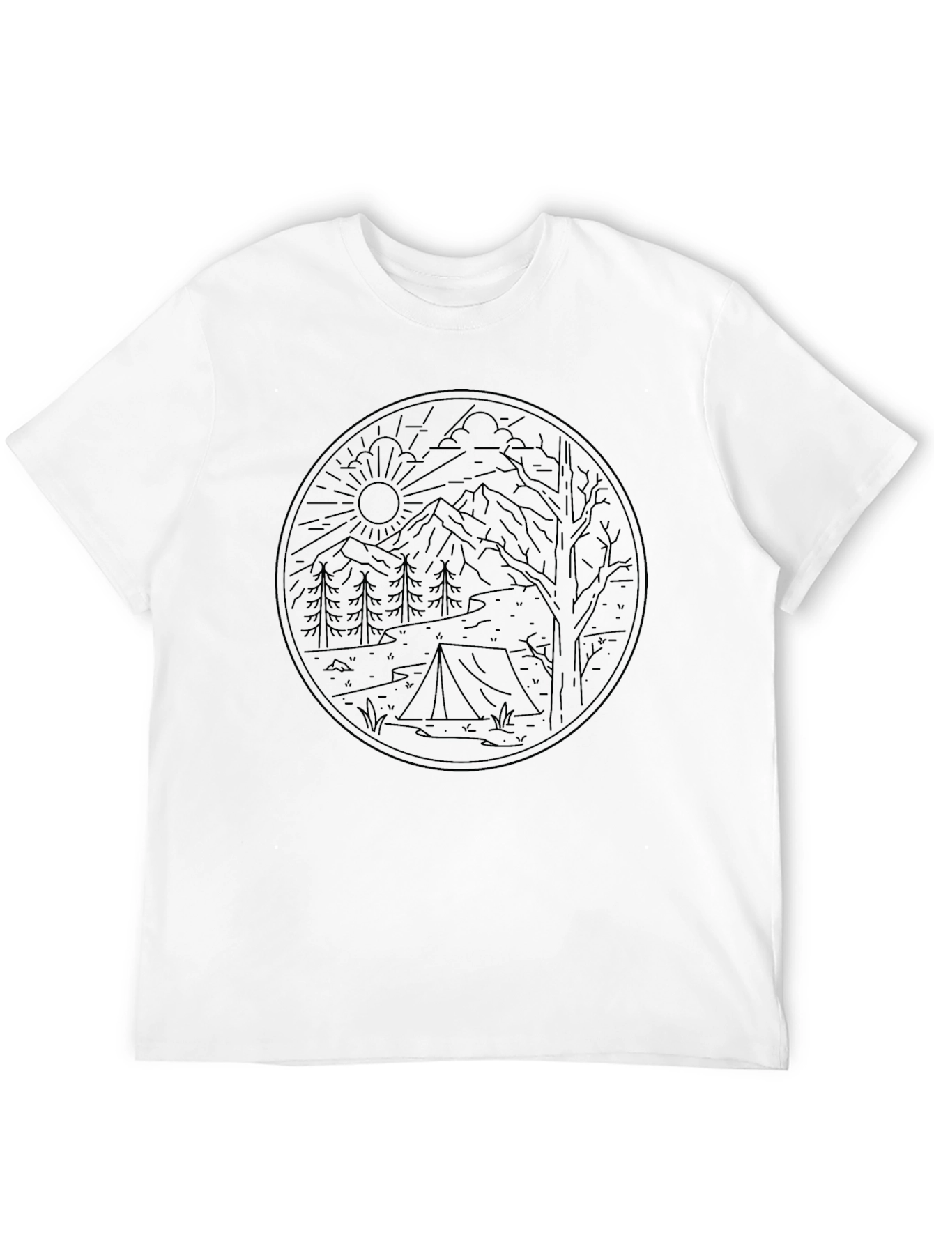 Outdoor Adventure Graphic Tee - Camping Design