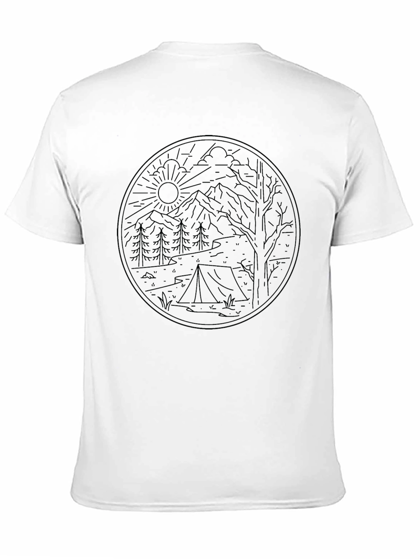 Outdoor Adventure Graphic Tee - Camping Design