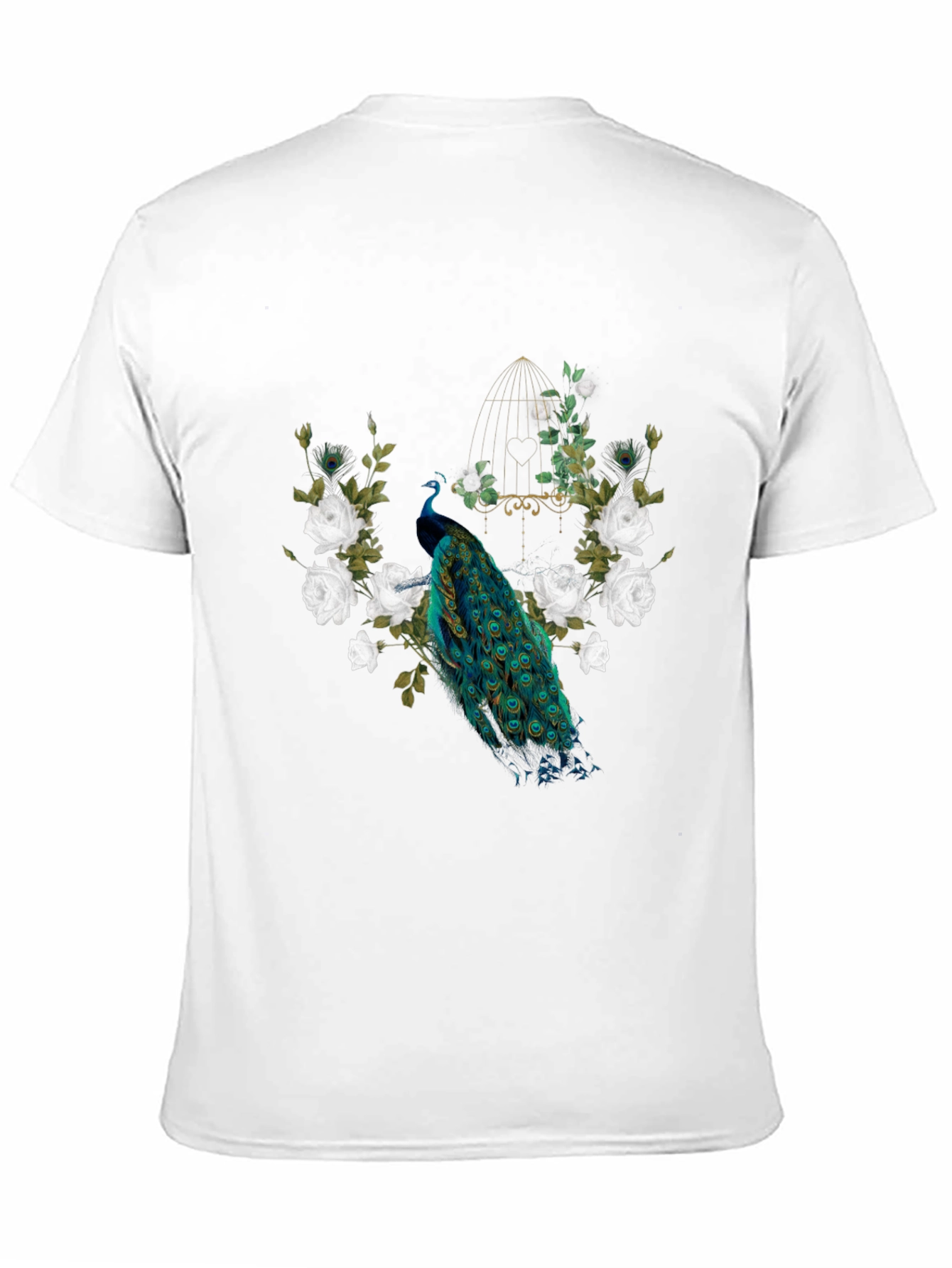 Peacock & Roses Graphic Tee