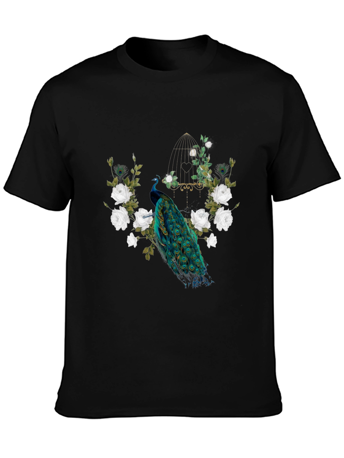 Peacock & Roses Graphic Tee