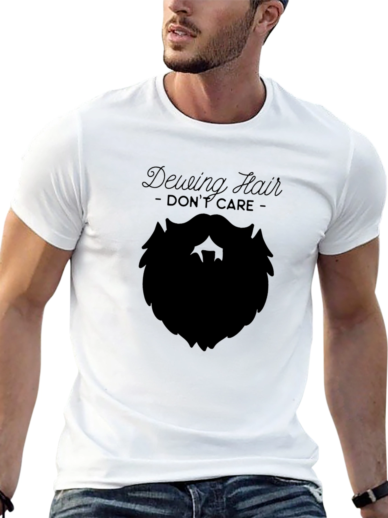 Dewing Hair Dont Care Beard T-Shirt
