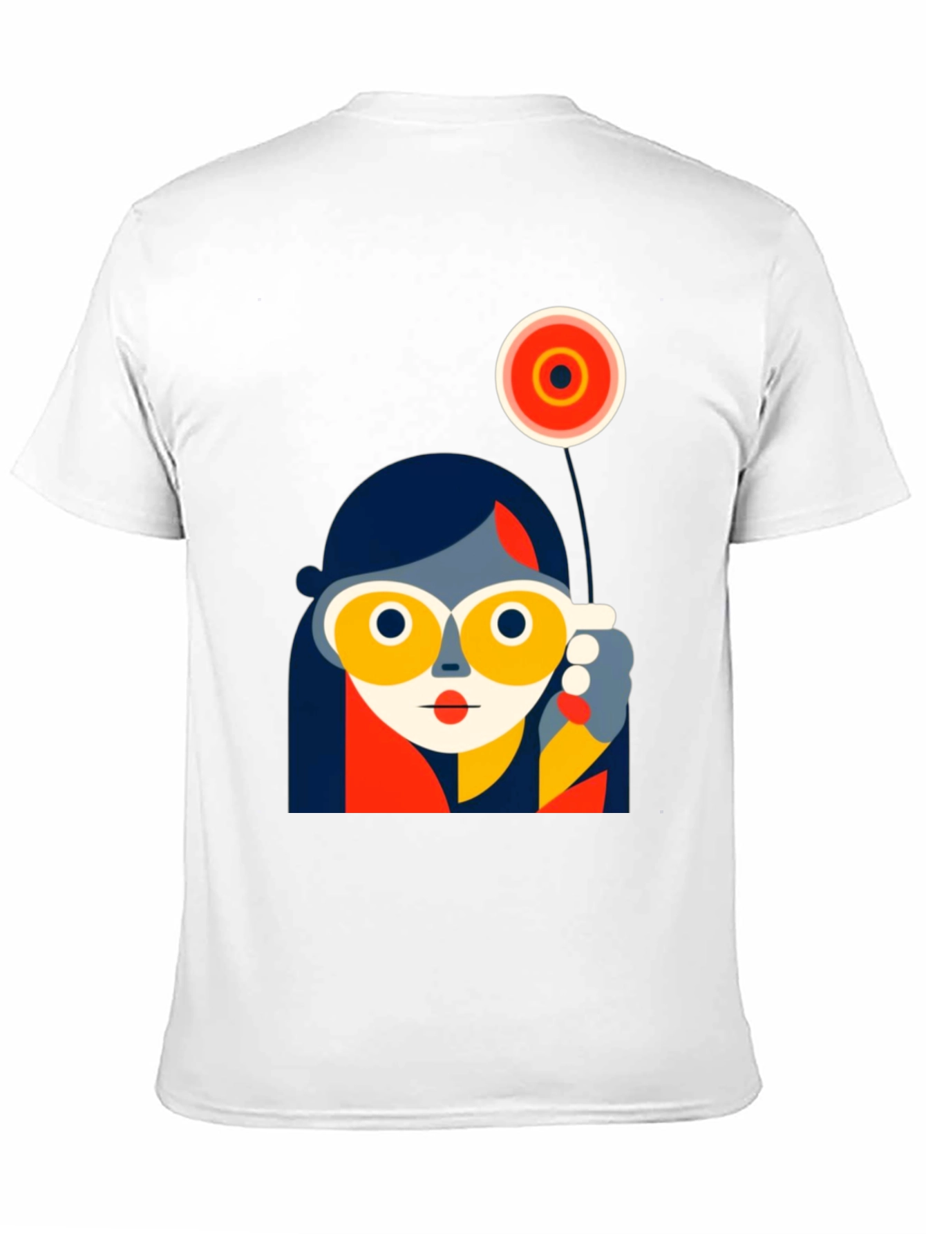 Abstract Face Graphic Tee - Modern Art Shirt
