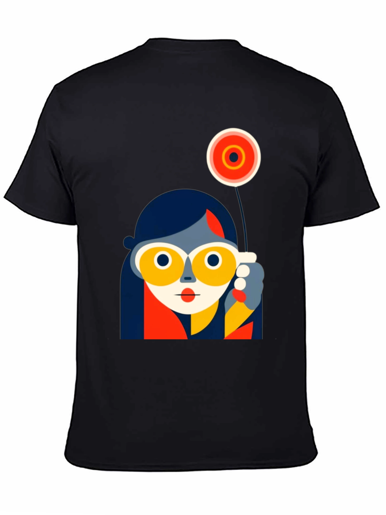 Abstract Face Graphic Tee - Modern Art Shirt