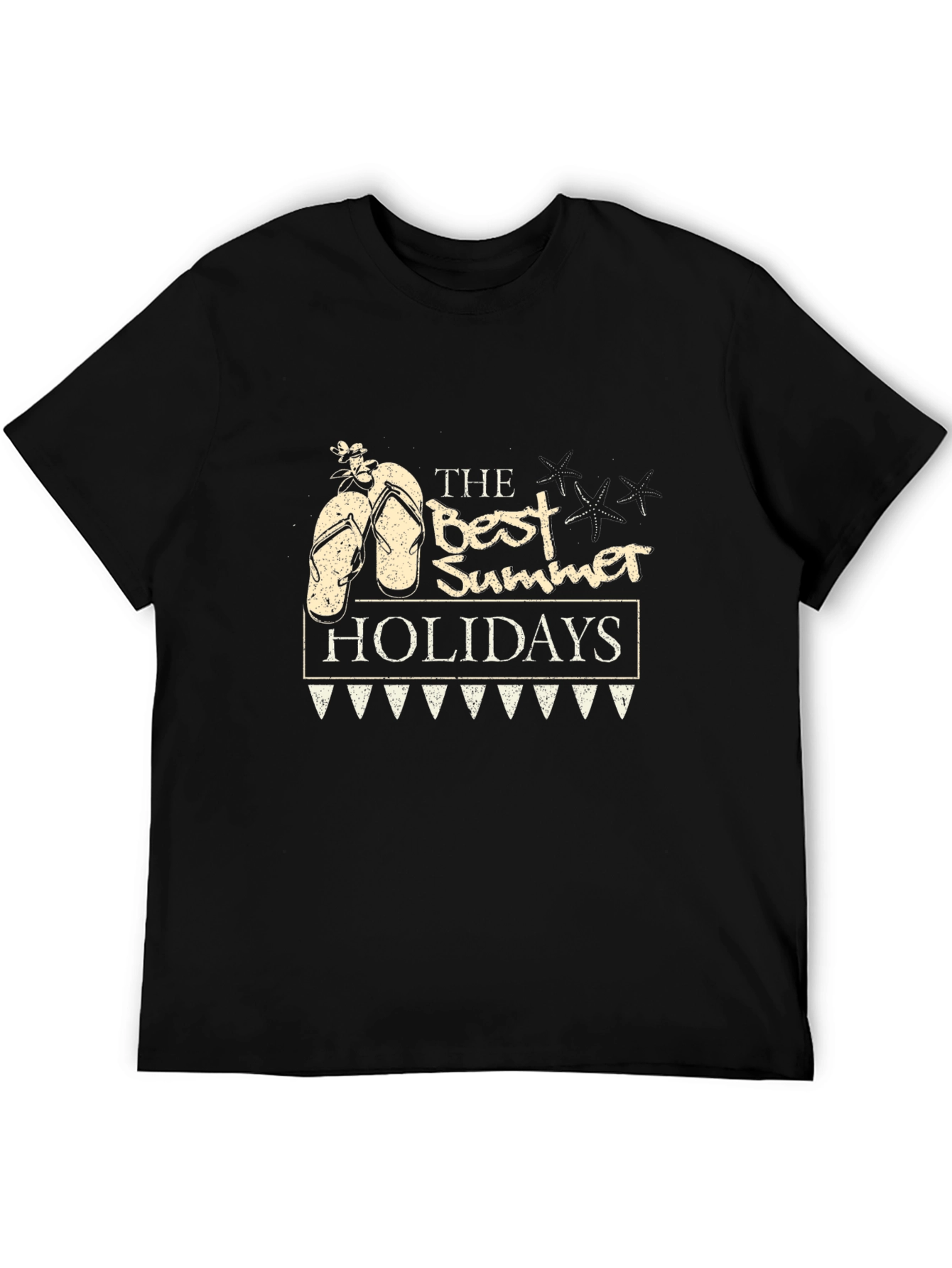 The Best Summer Holidays Black T-Shirt