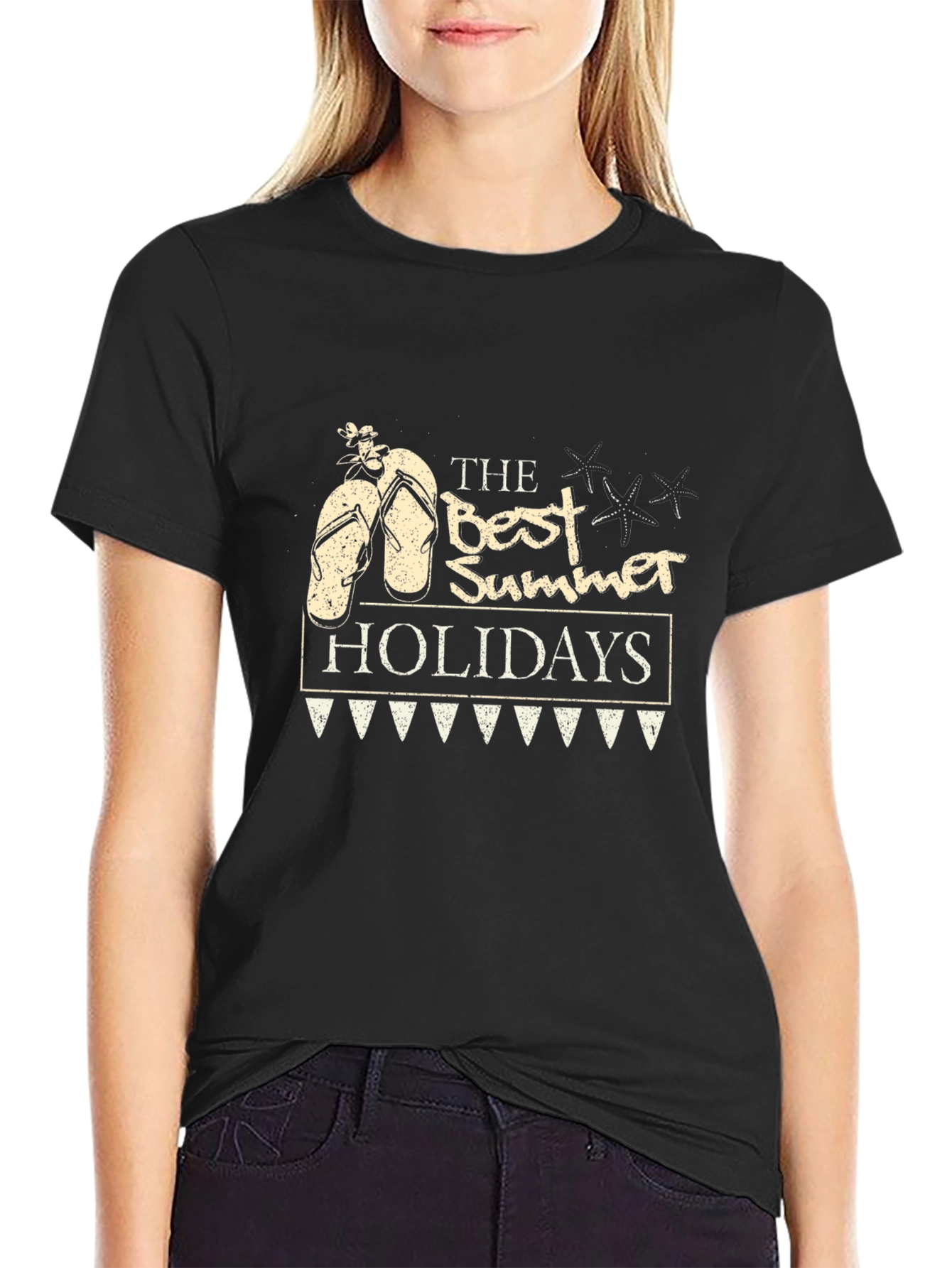 The Best Summer Holidays Black T-Shirt