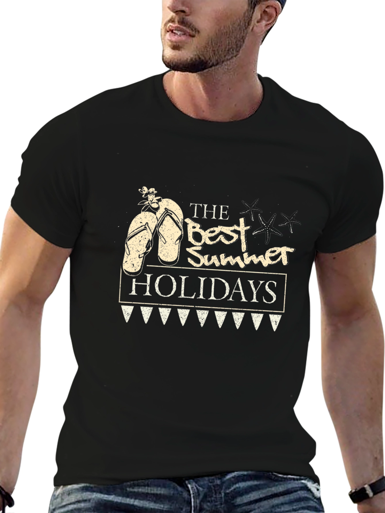 The Best Summer Holidays Black T-Shirt