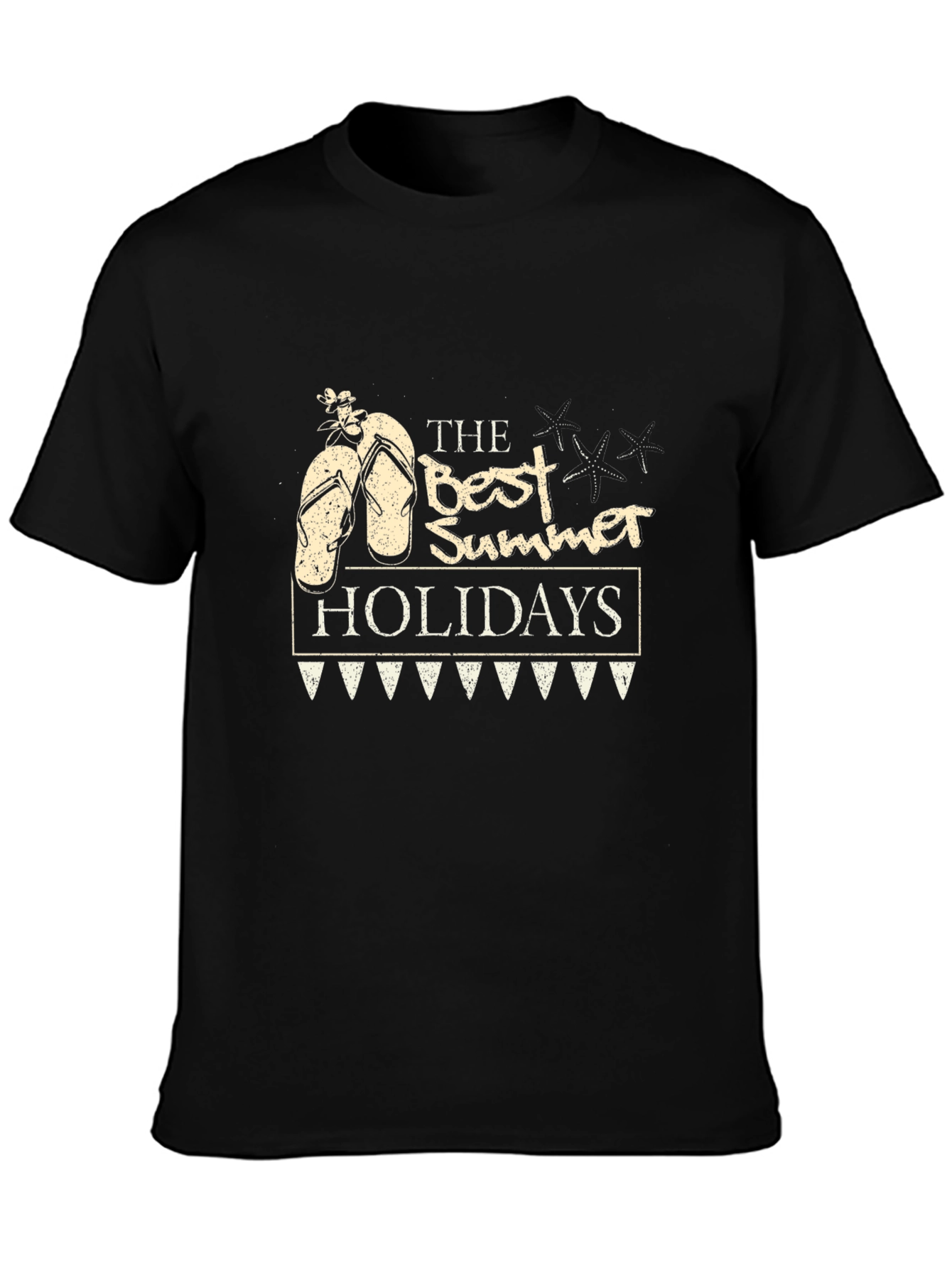 The Best Summer Holidays Black T-Shirt