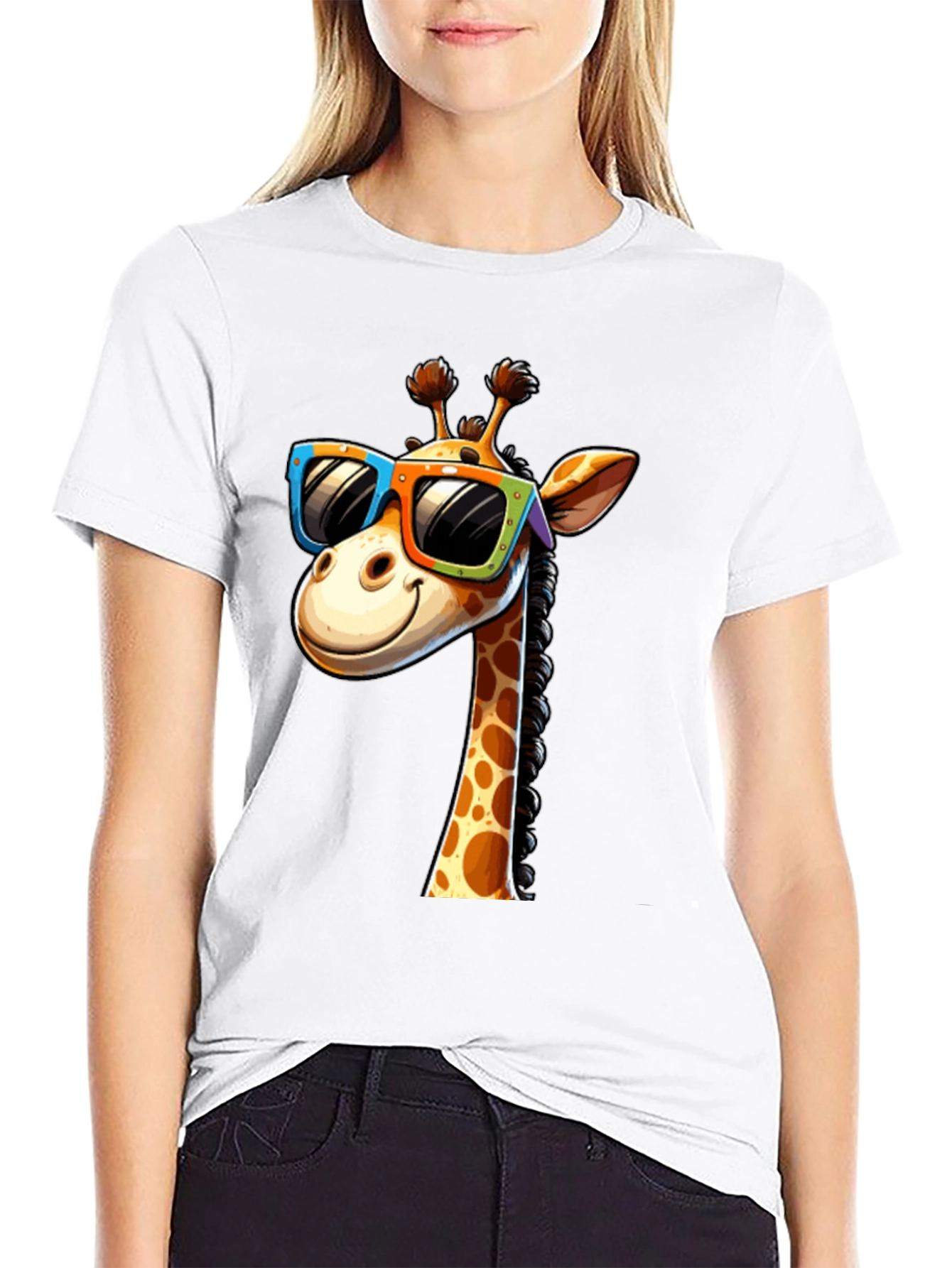 Cool Giraffe Graphic T-Shirt