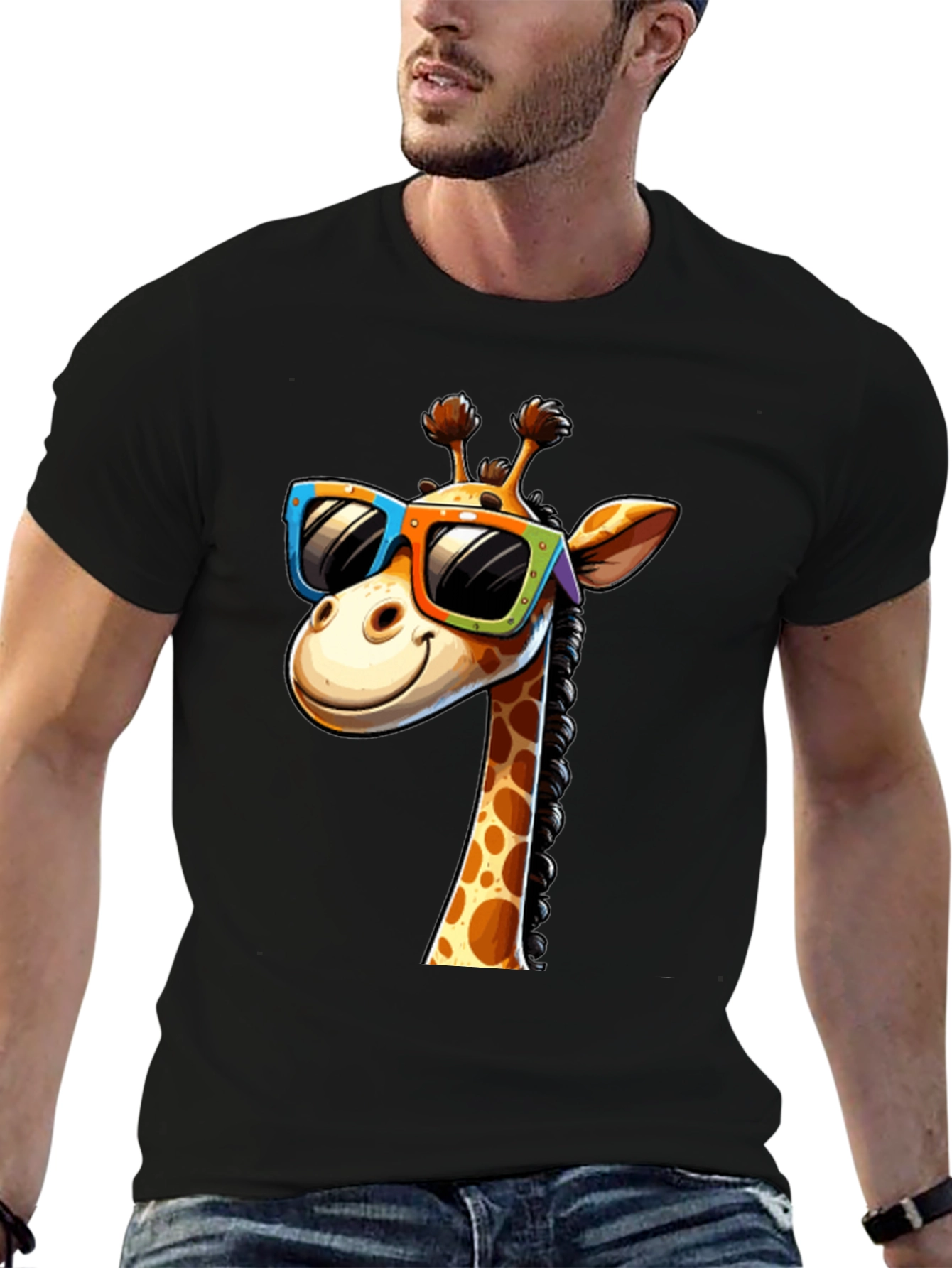 Cool Giraffe Graphic T-Shirt