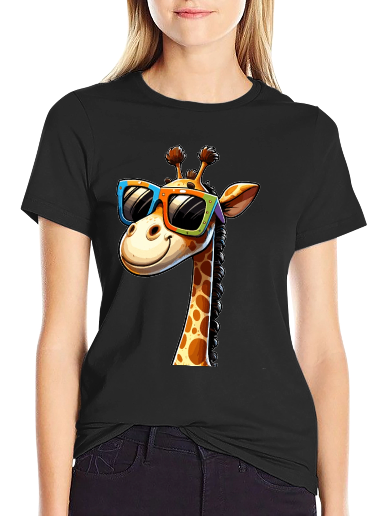 Cool Giraffe Graphic T-Shirt