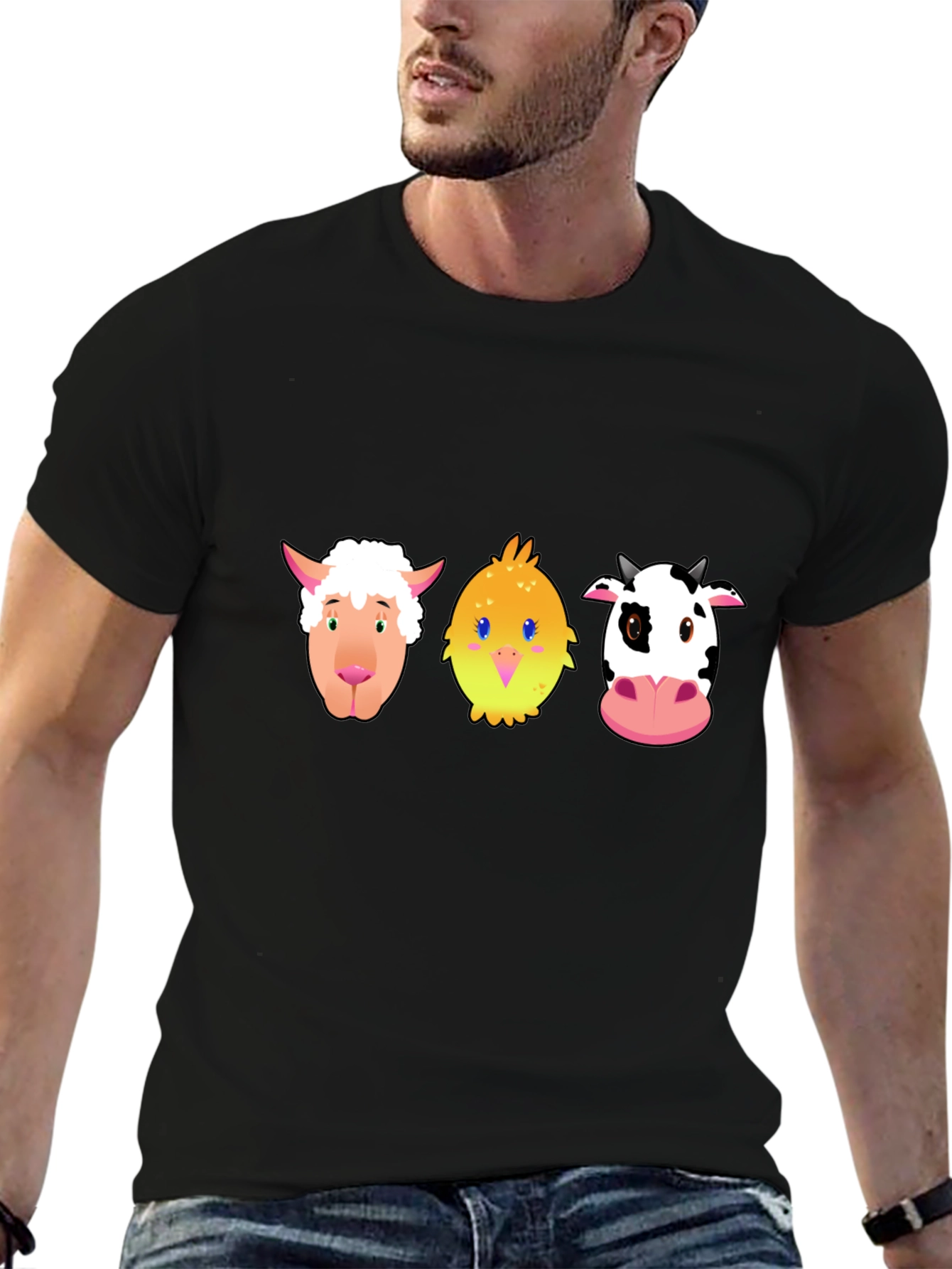 Cartoon Farm Animal T-Shirt