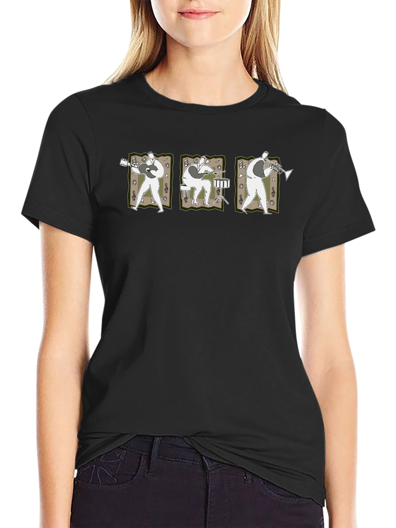 Jazz Band Graphic Black Tee