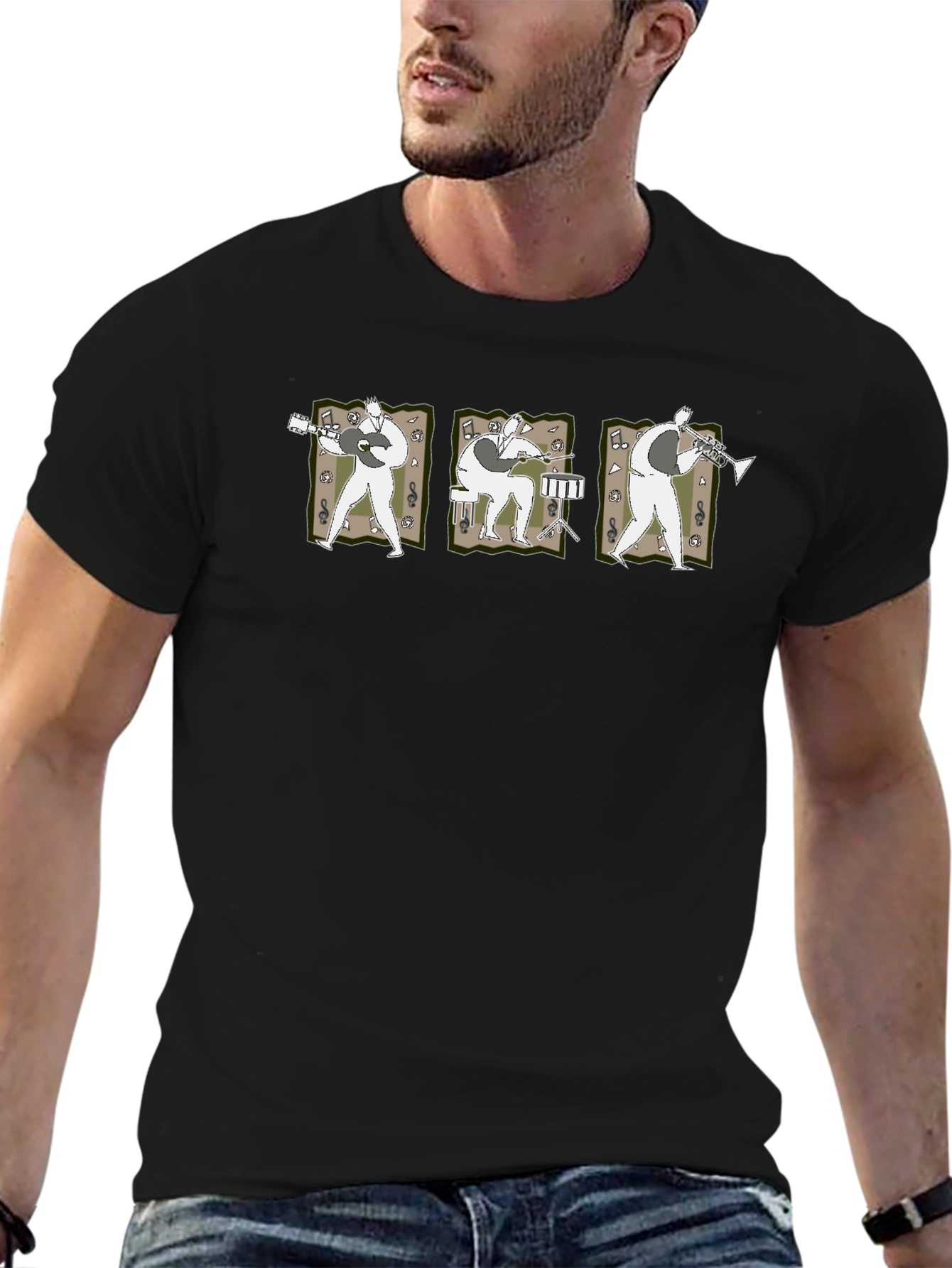 Jazz Band Graphic Black Tee