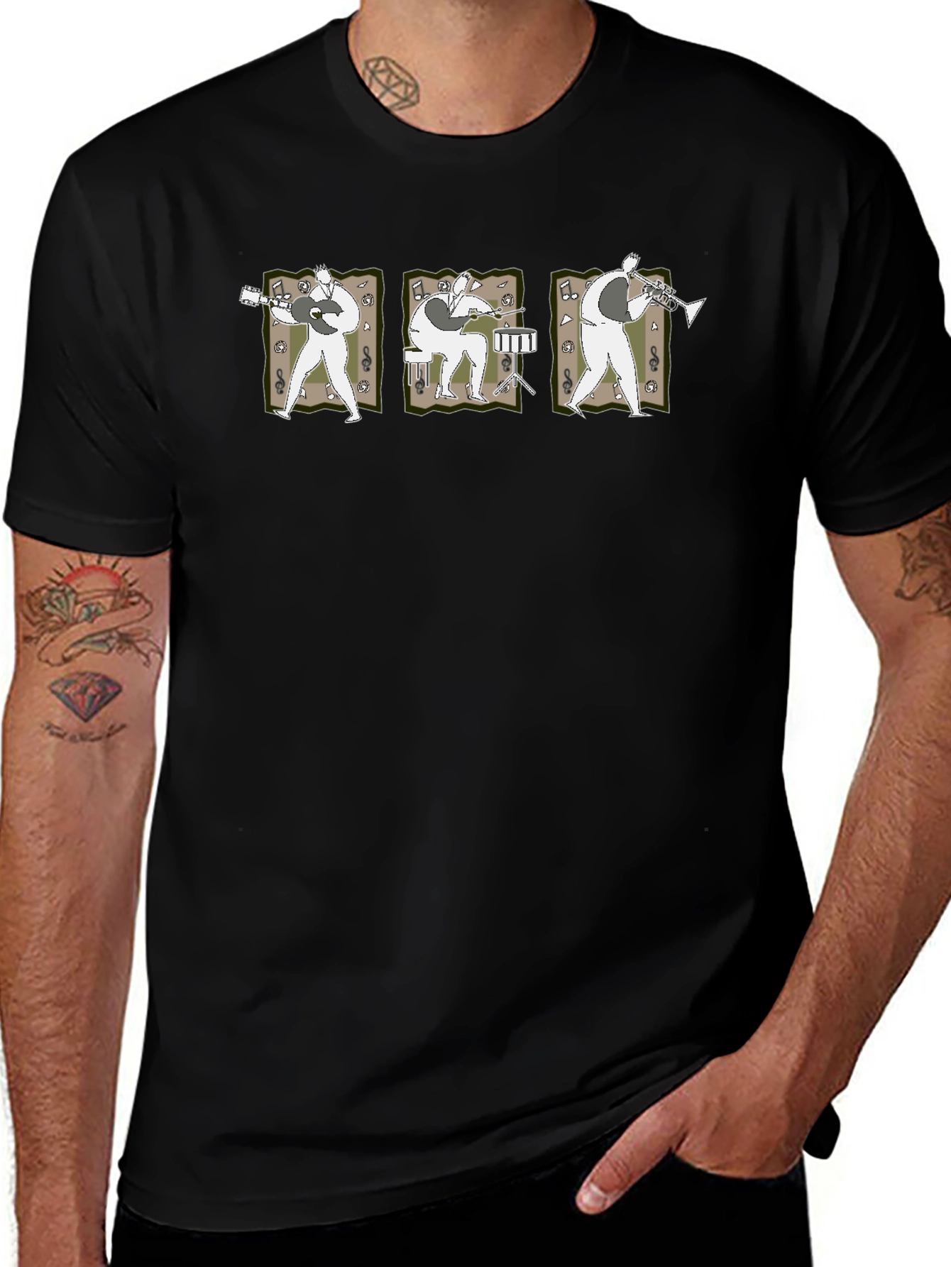 Jazz Band Graphic Black Tee
