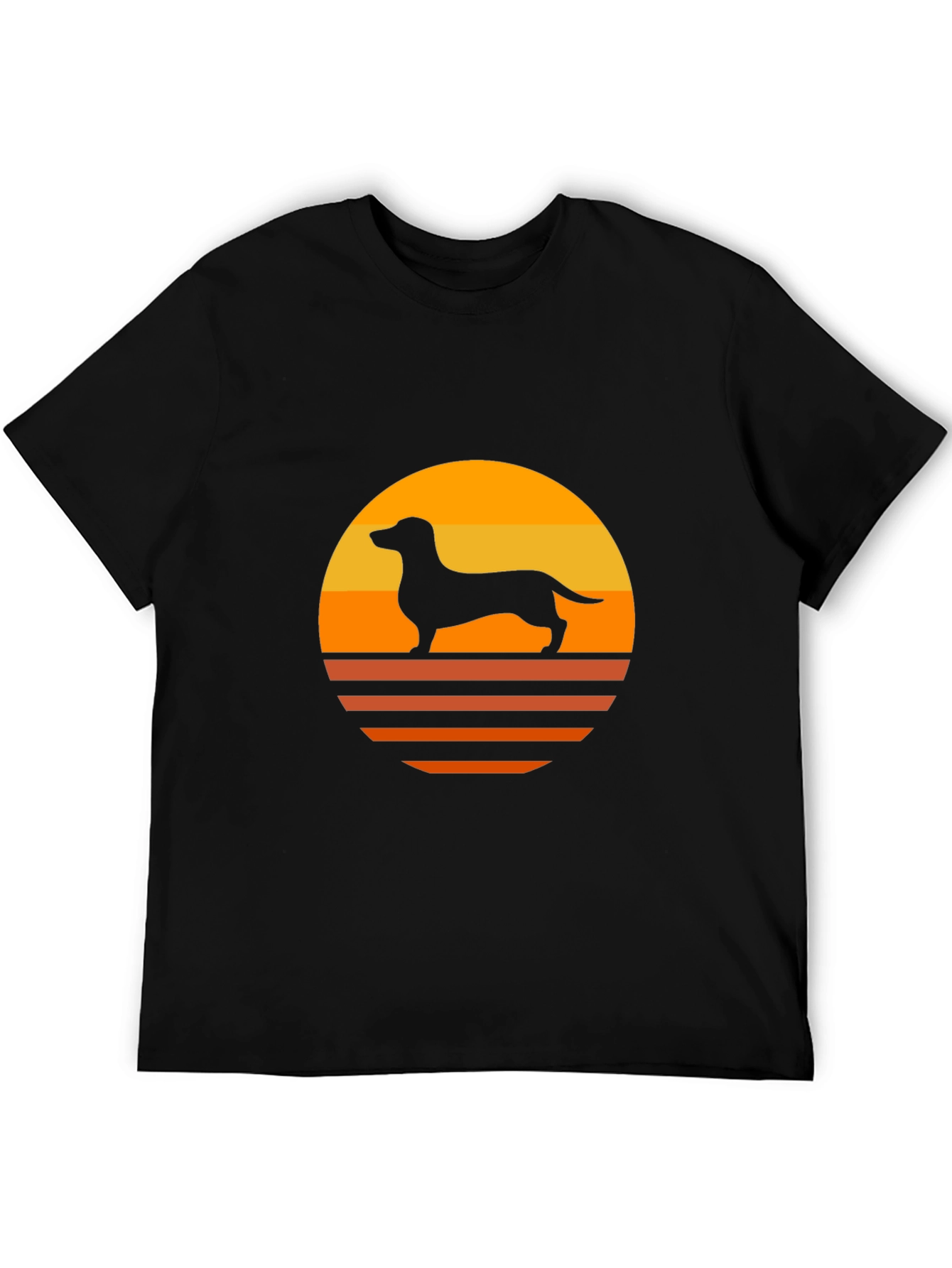 Retro Dachshund Sunset T-Shirt
