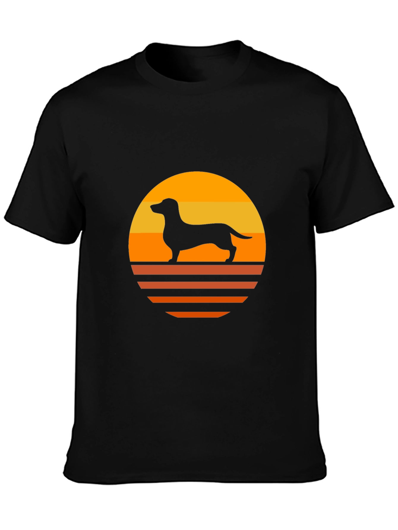 Retro Dachshund Sunset T-Shirt