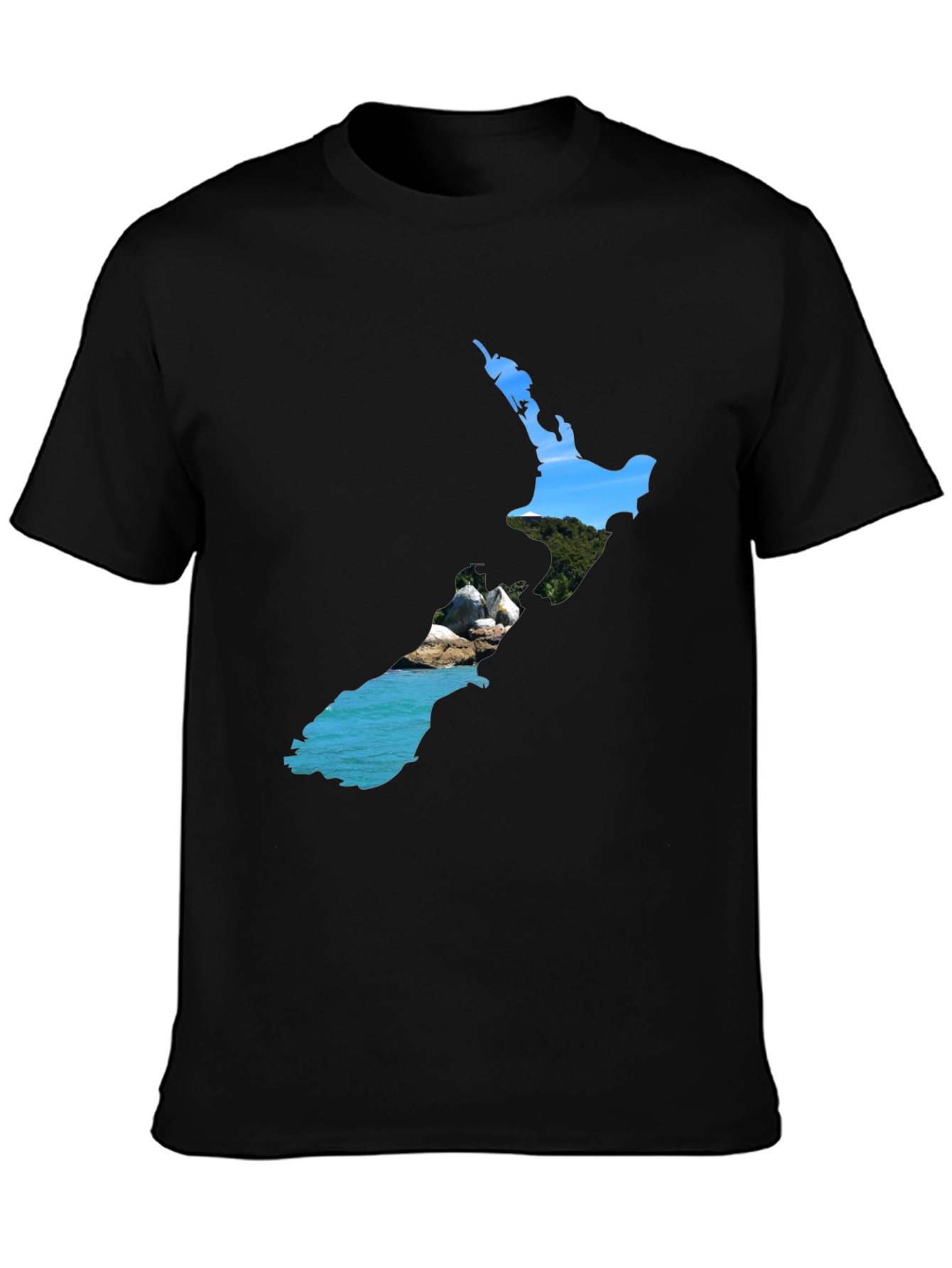 New Zealand Map Graphic T-Shirt