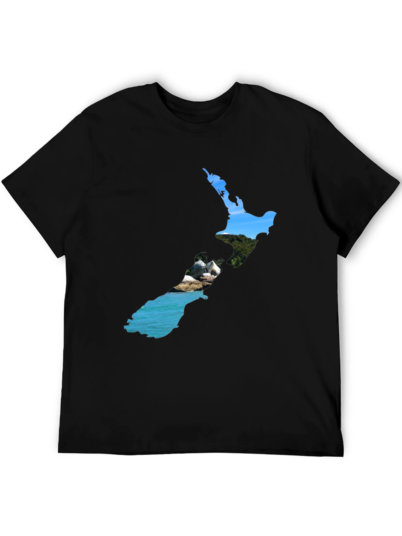 New Zealand Map Graphic T-Shirt