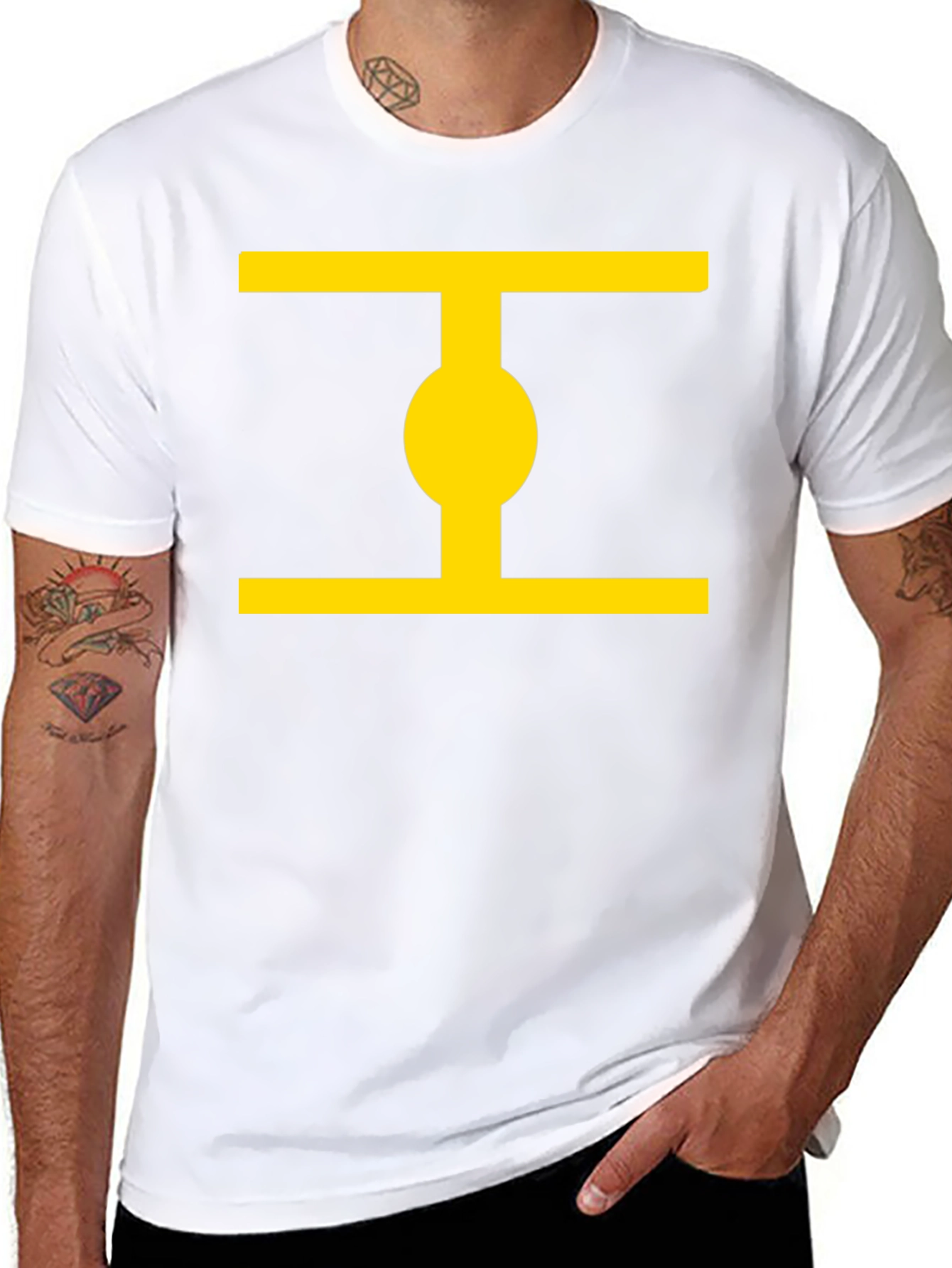 Geometric Graphic Tee - Stylish Minimalist Design