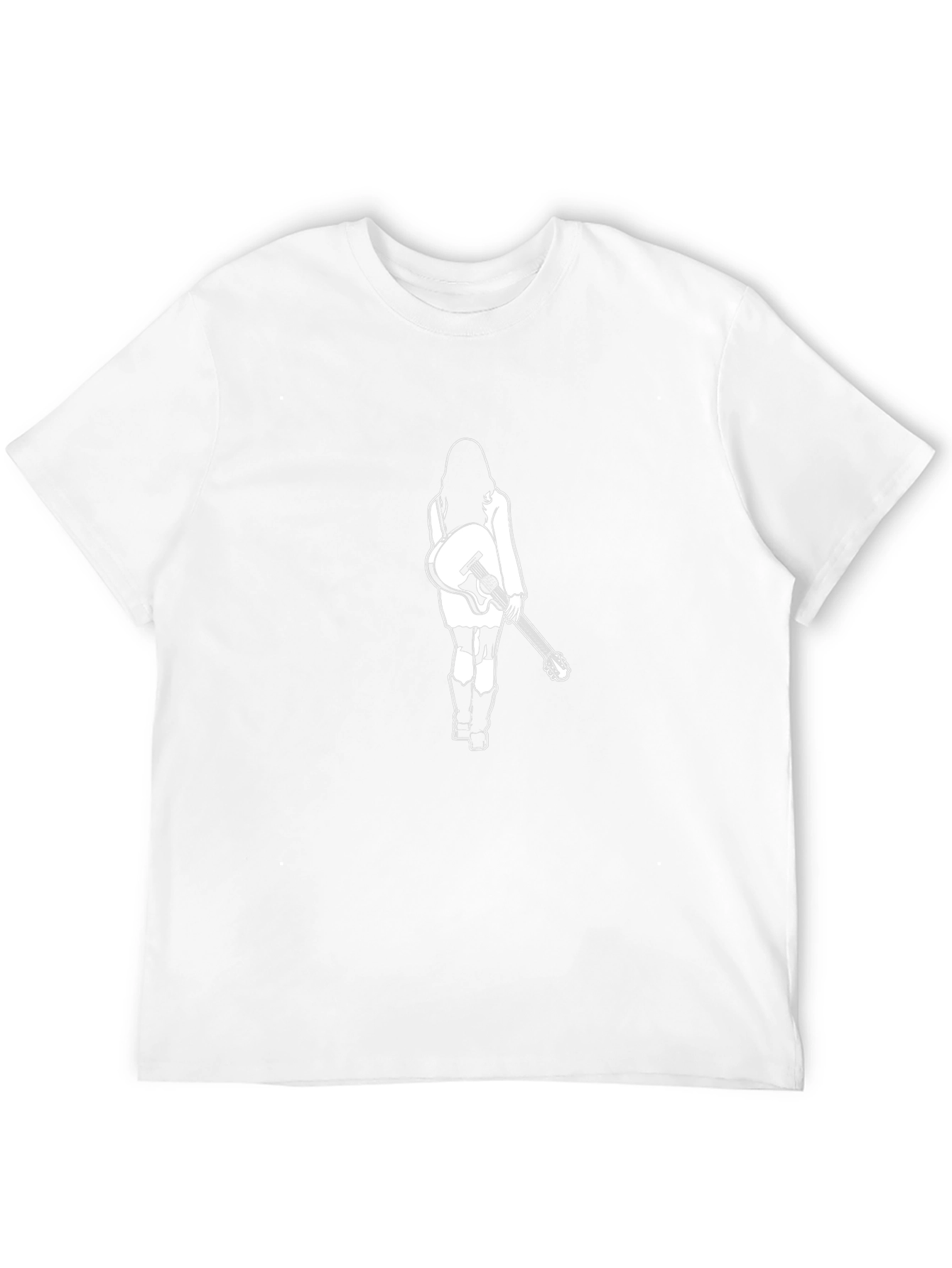 Guitar Girl Graphic Tee - Black Unisex T-Shirt