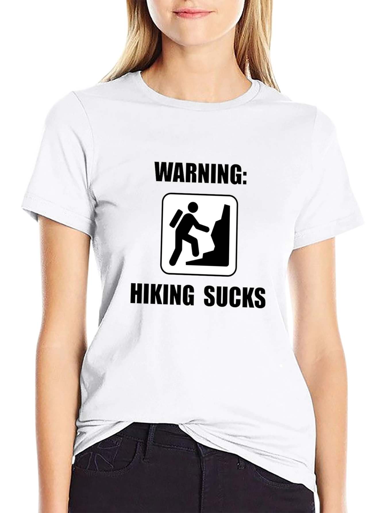 Warning: Hiking Sucks Black T-Shirt
