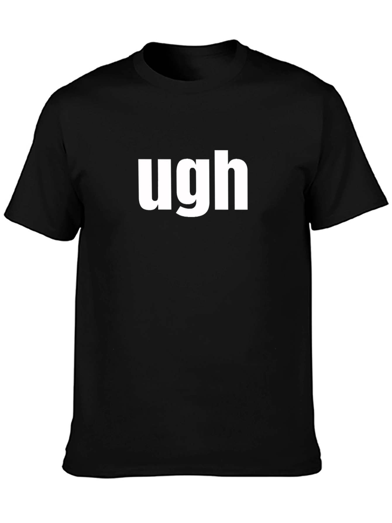 Ugh Graphic Tee - Classic Black Cotton T-Shirt