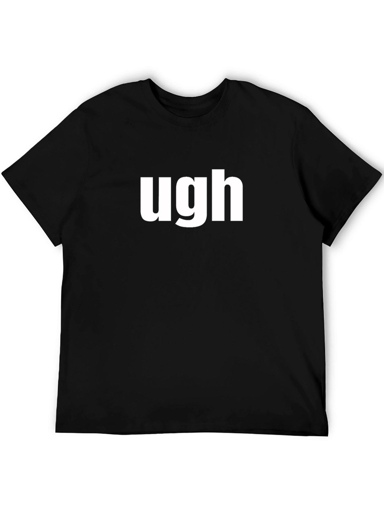 Ugh Graphic Tee - Classic Black Cotton T-Shirt