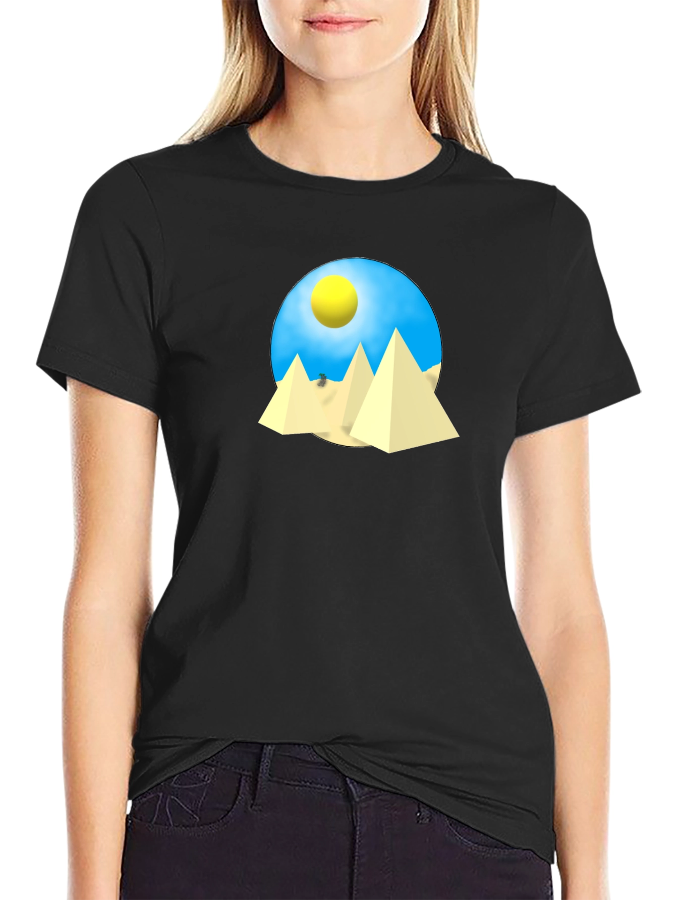 Egyptian Pyramid Graphic T-Shirt