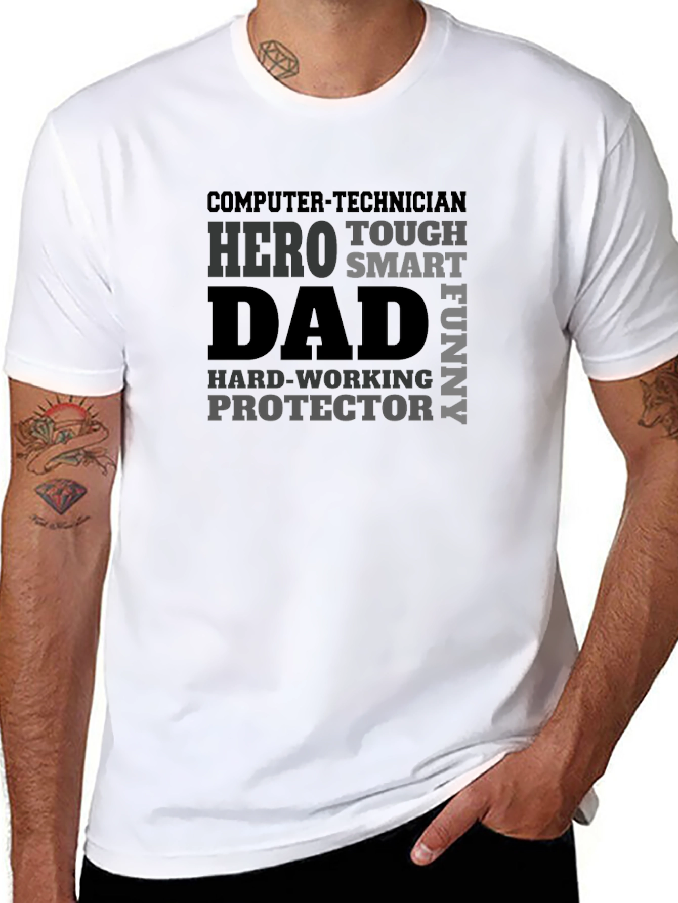 Hero Dad Graphic Tee - Computer Technician T-Shirt