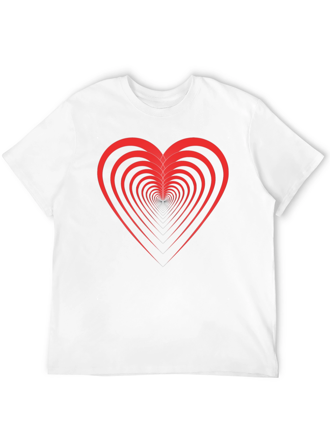 Optical Heart Black Tee - Unique Valentines Day Gift