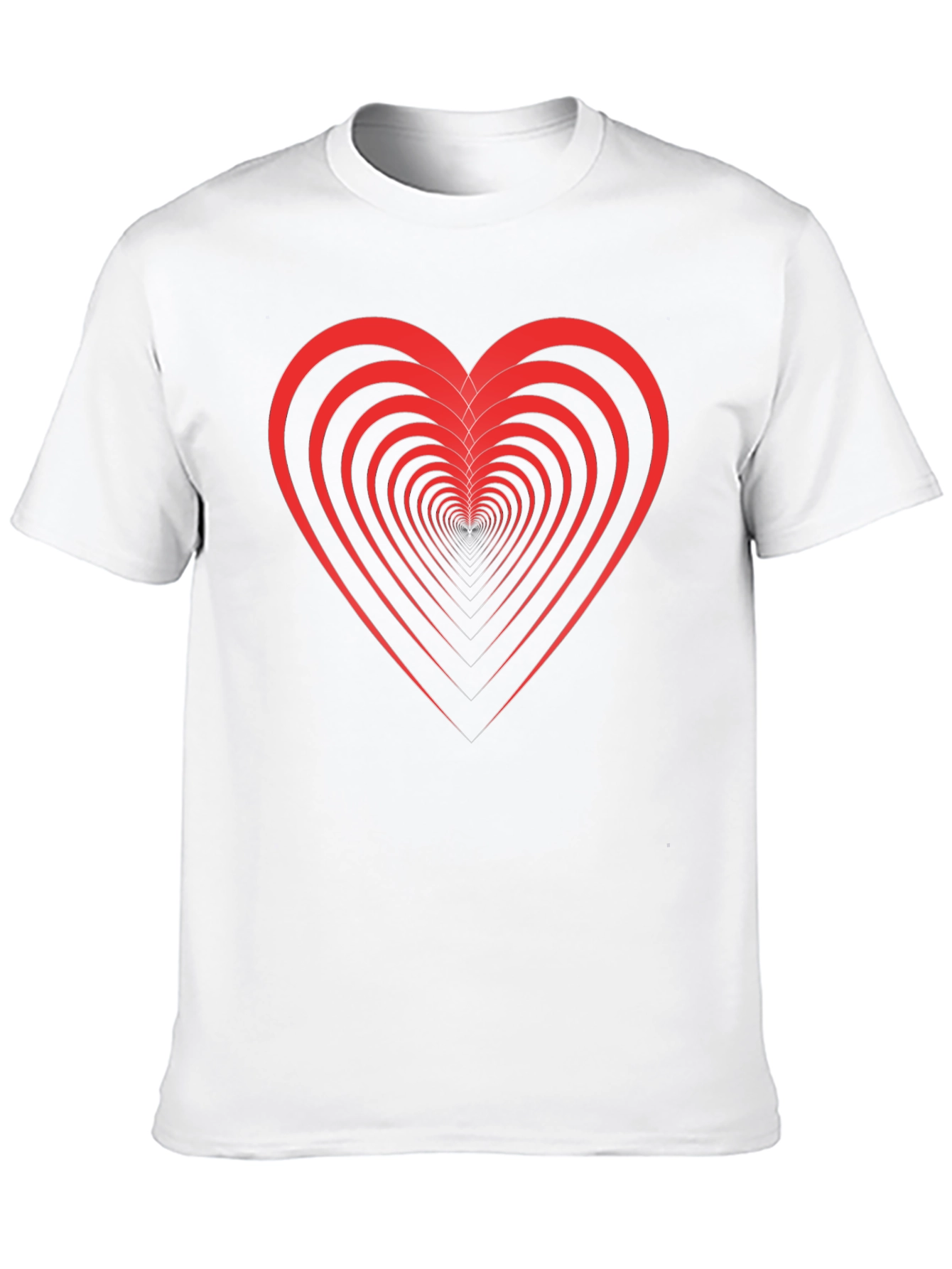 Optical Heart Black Tee - Unique Valentines Day Gift