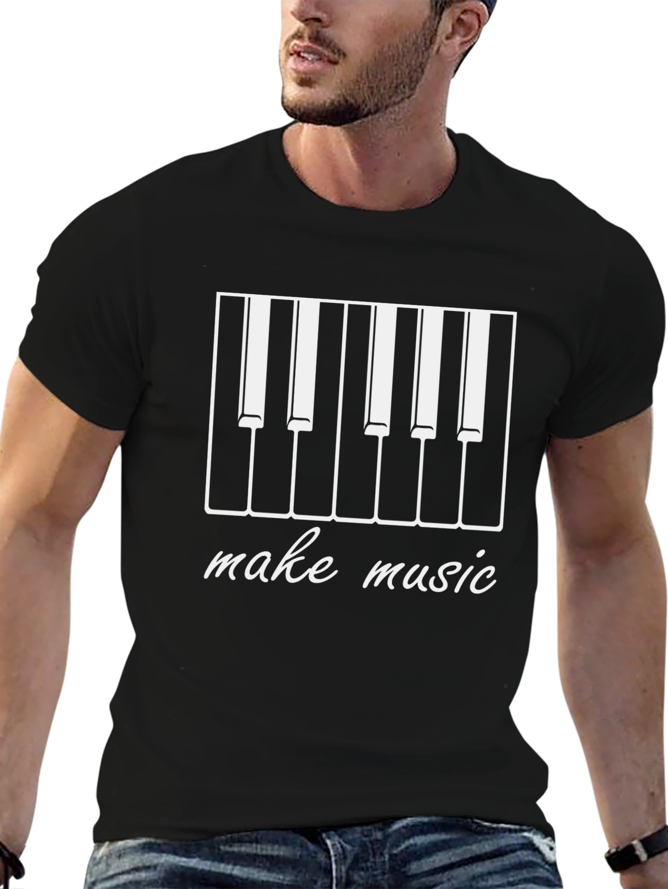 Make Music Piano Key T-Shirt